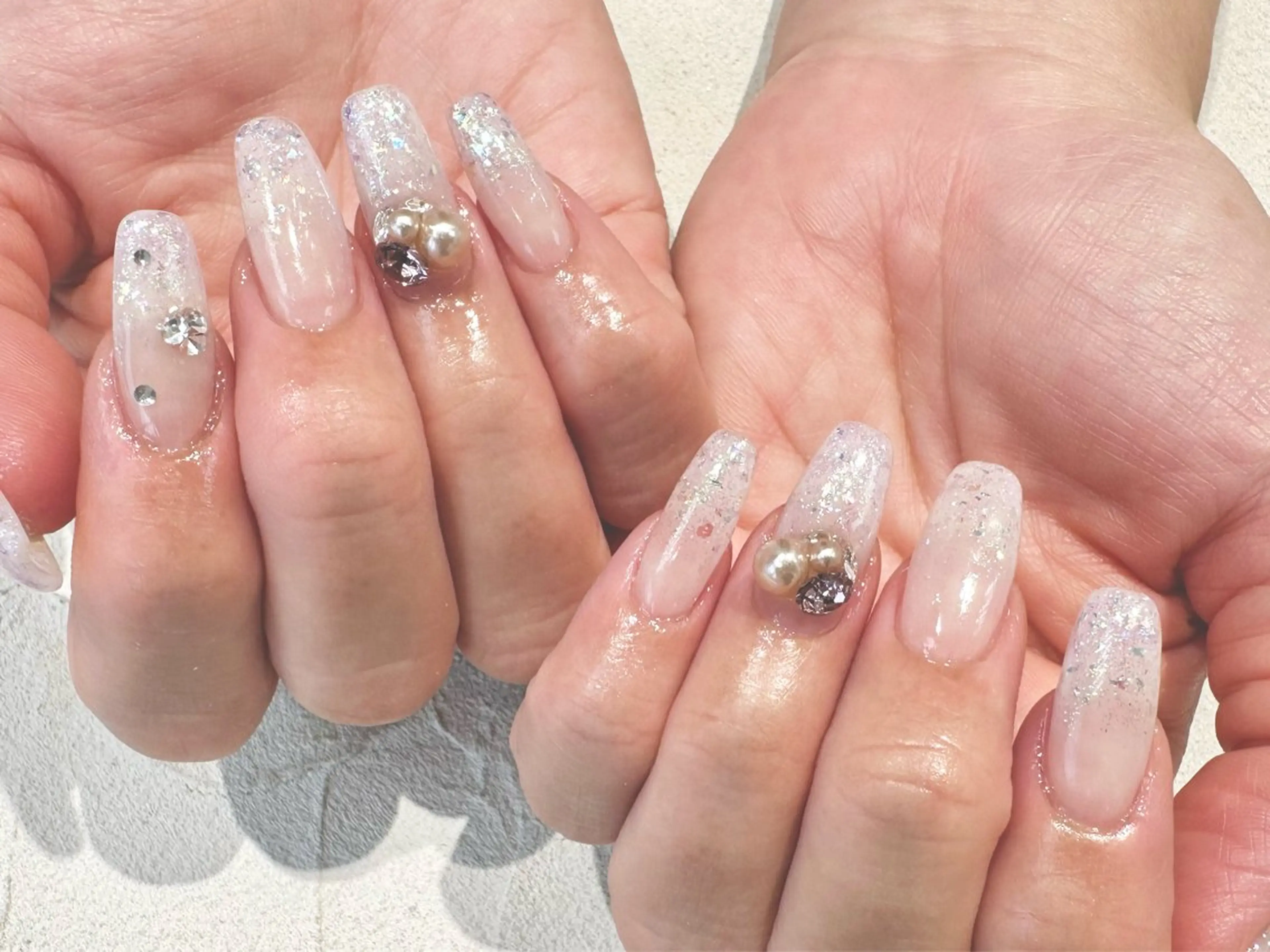 ネイル スカルプネイル シンプルネイル ひなの🌻hina nail自宅サロンのネイルデザイン