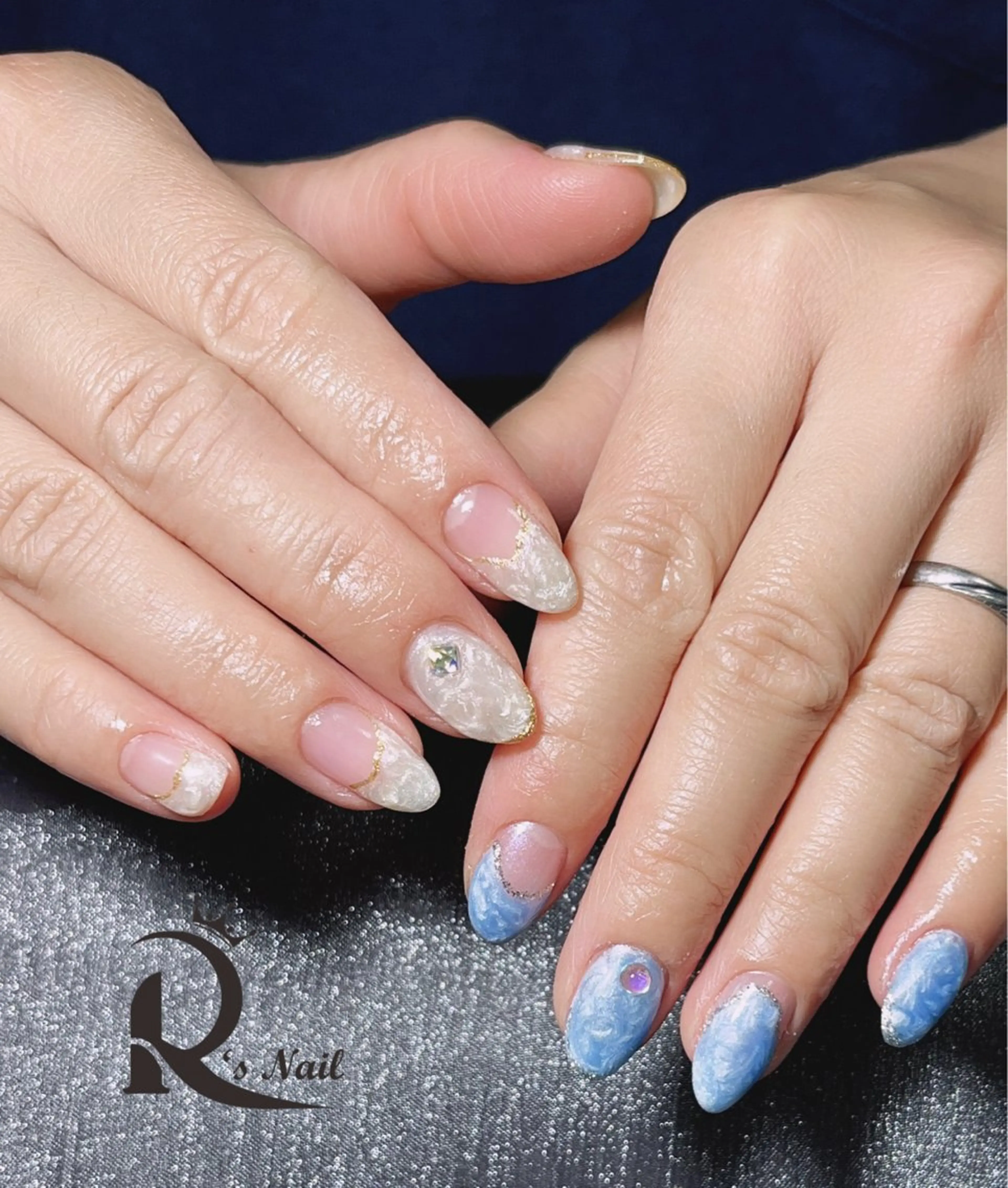 ネイル 長さ出し スカルプネイル Rs nail 新宿西口のネイルデザイン