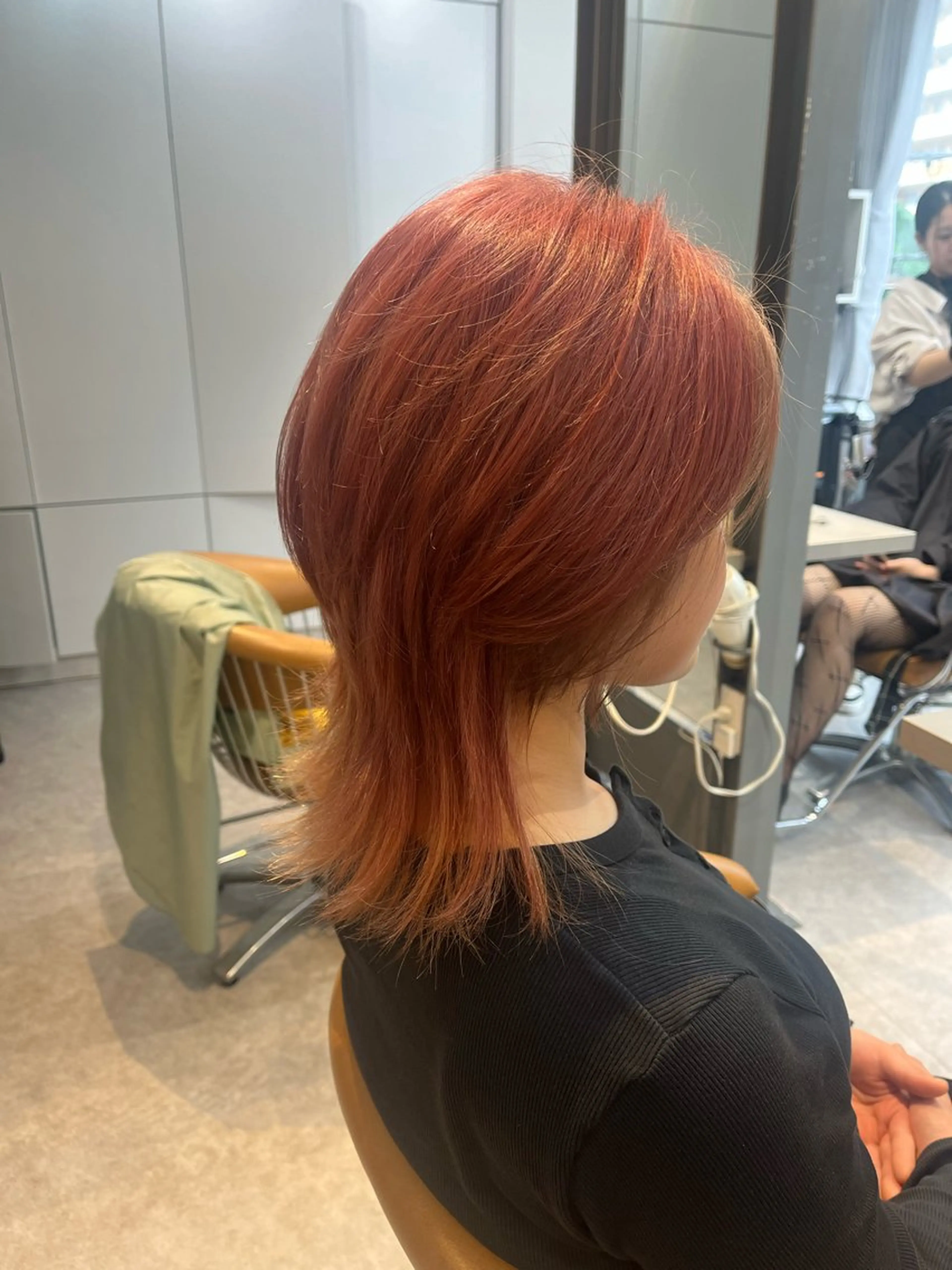 ミディアム カラー ピンクカラー ヘアカラー うしだ かおるのヘアスタイル