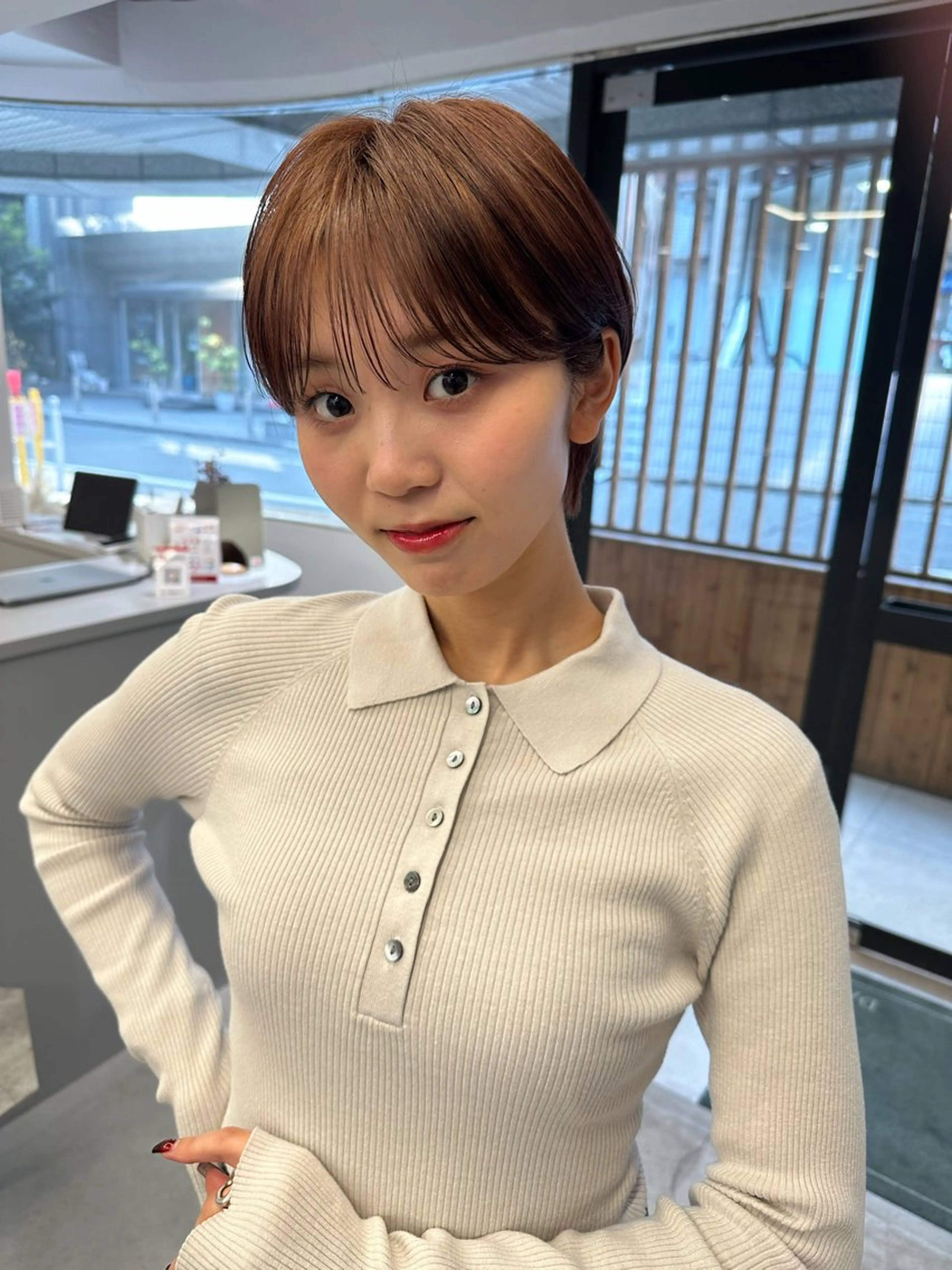 ショート カット ヘアカラー 骨格診断で絶対可愛い ✨丸みショート✨凌弥のヘアスタイル