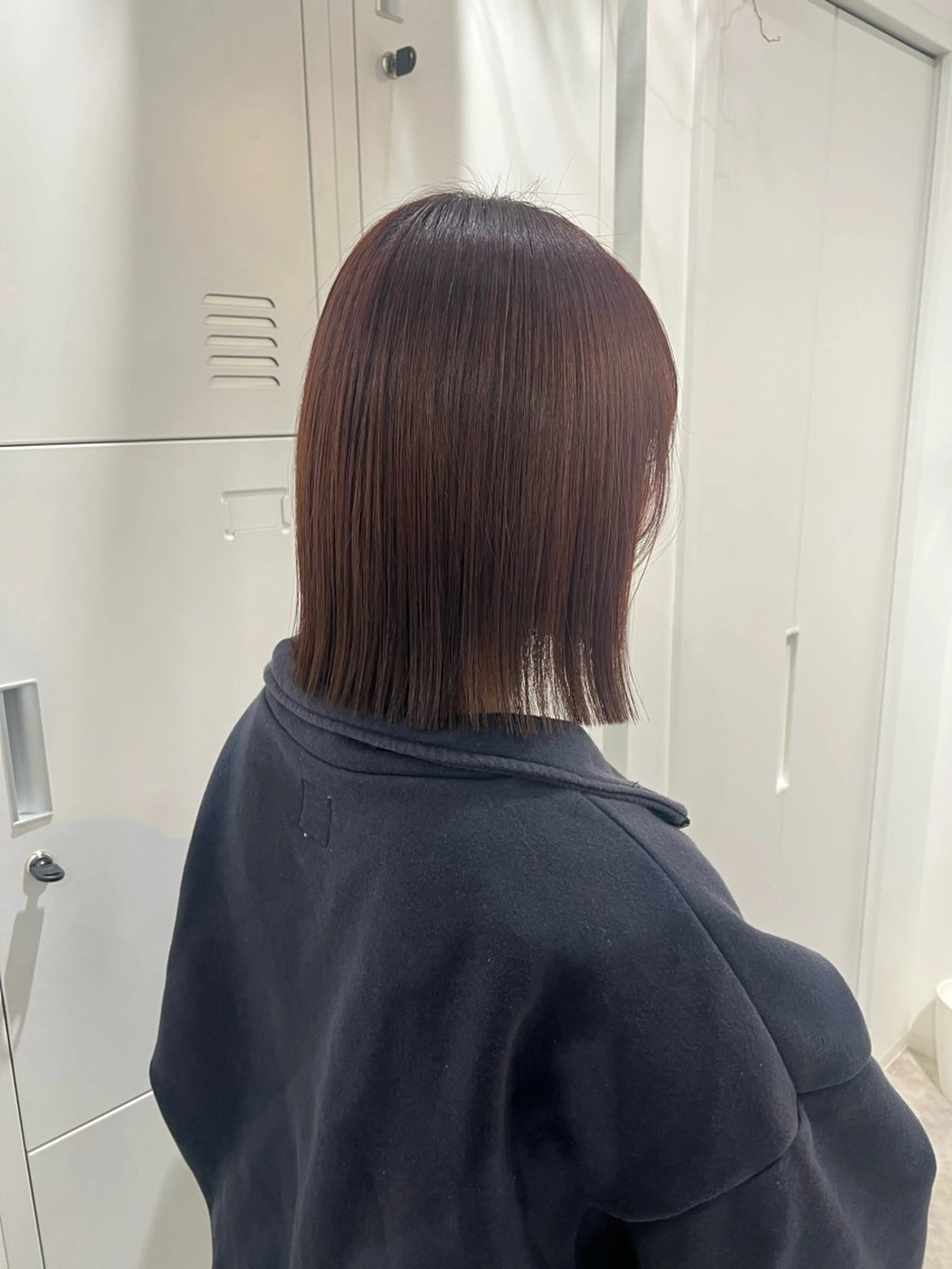 ショート 切りっぱなしボブ ボブ カット トリートメント 黒阪 なみのヘアスタイル