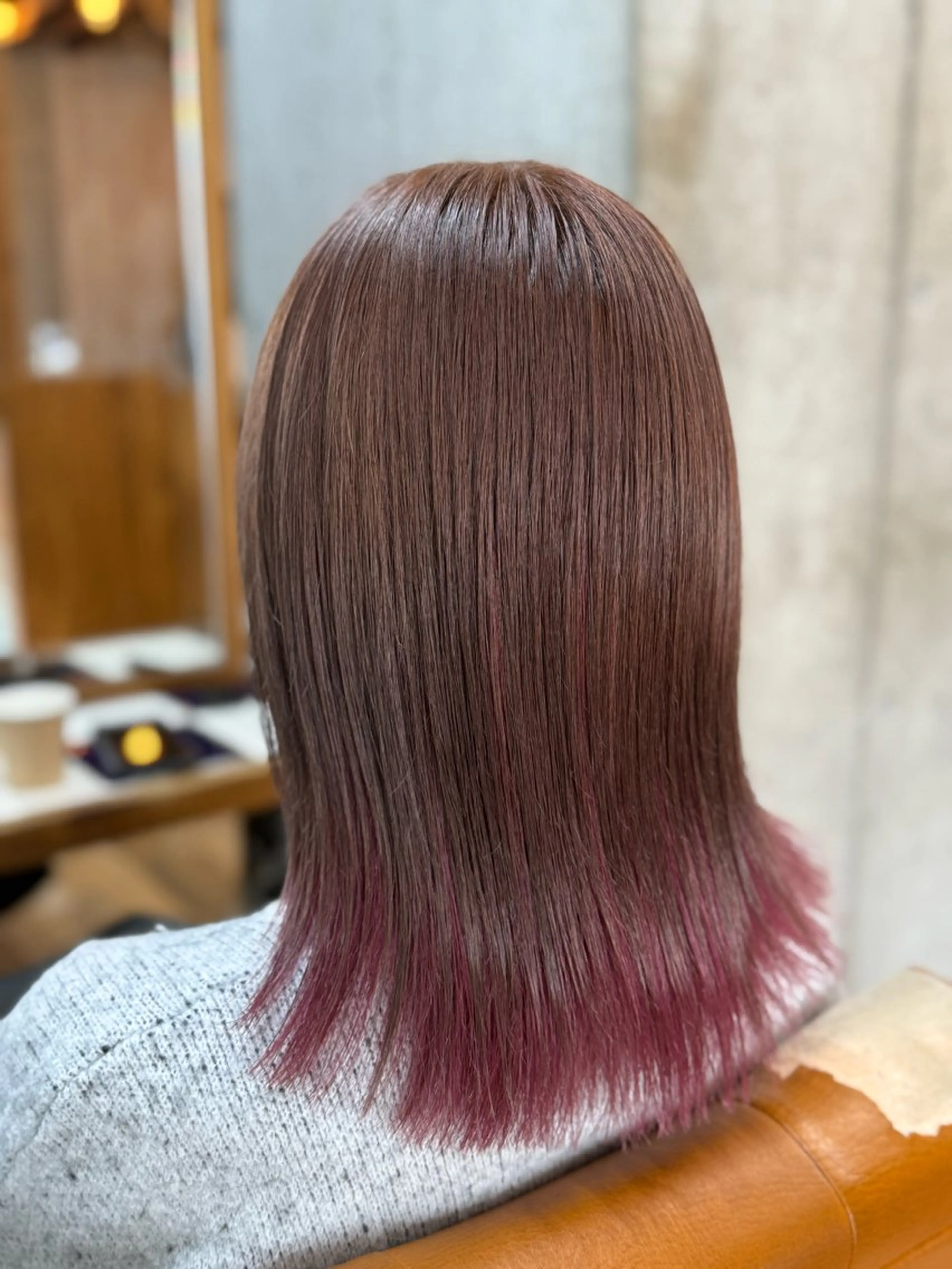 ミディアム カラー ヘアカラー トリートメント 🎨デザイン🥇 美髪・艶髪　日暮千敬のヘアスタイル