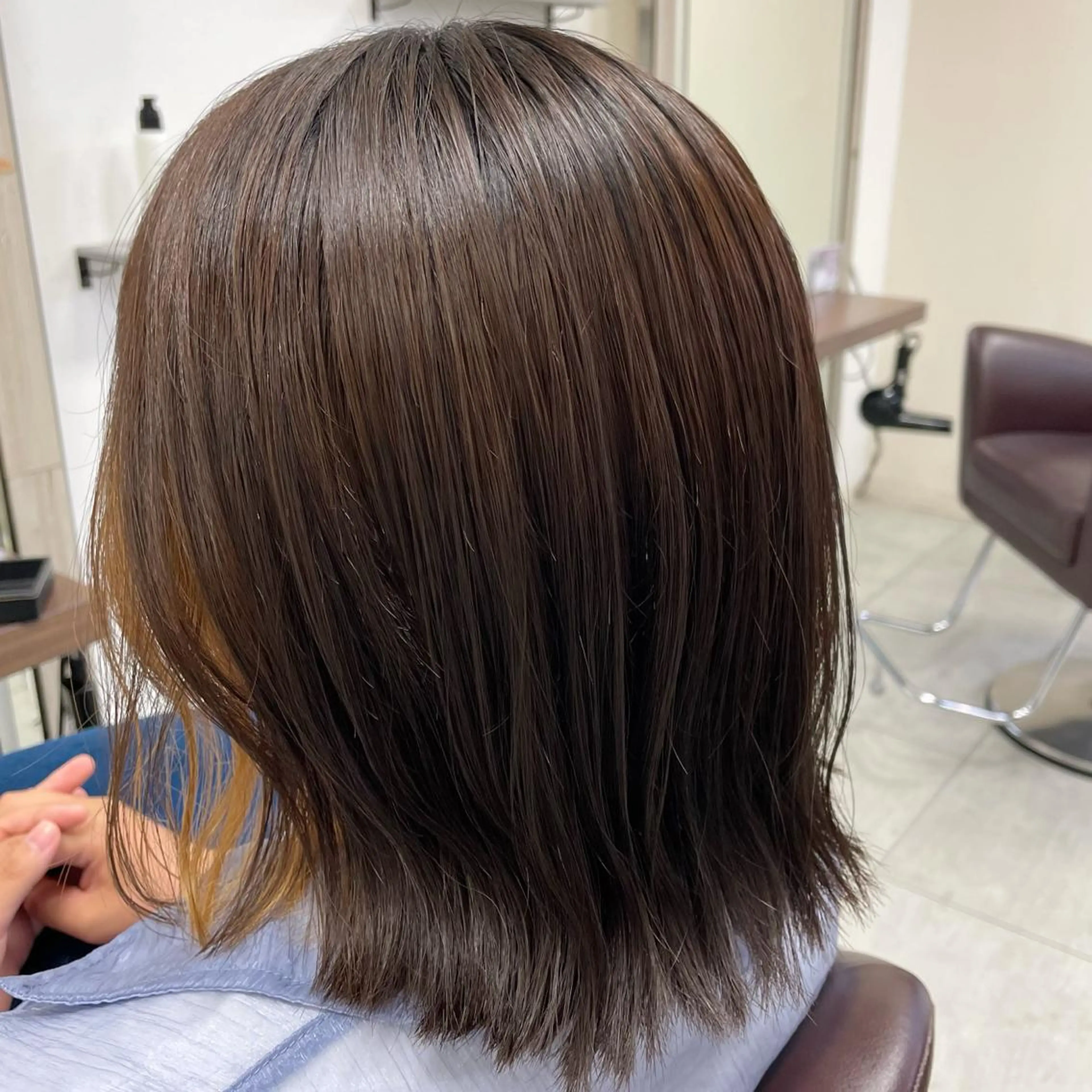 ミディアム ダブルカラー/韓国 ヘア/さわのあかねのヘアスタイル