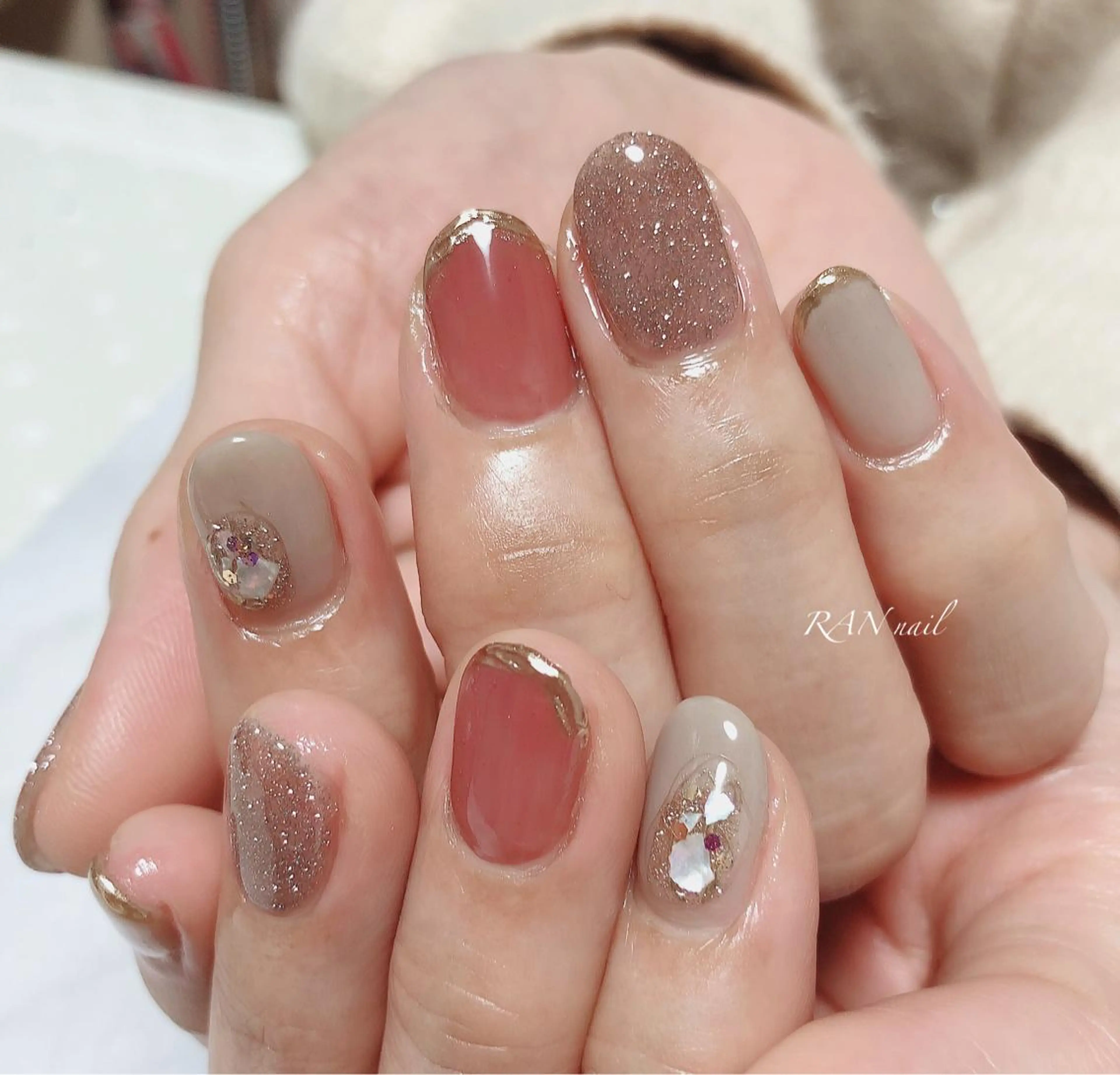 ネイル ジェルネイル ハンドネイル フットネイル RAN nailのネイルデザイン