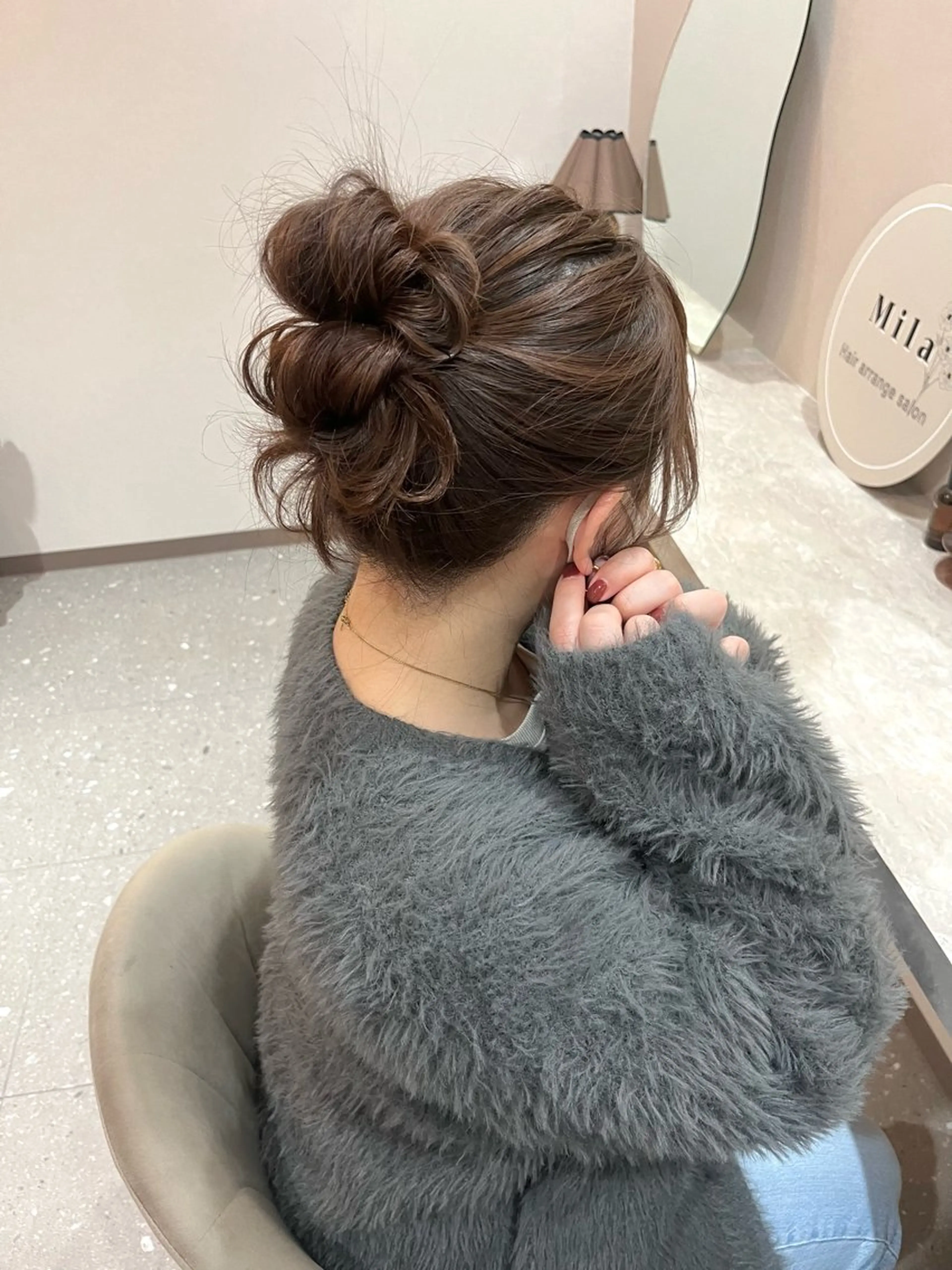 セミロング ヘアアレンジ ヘアセット Mila Akariのヘアスタイル