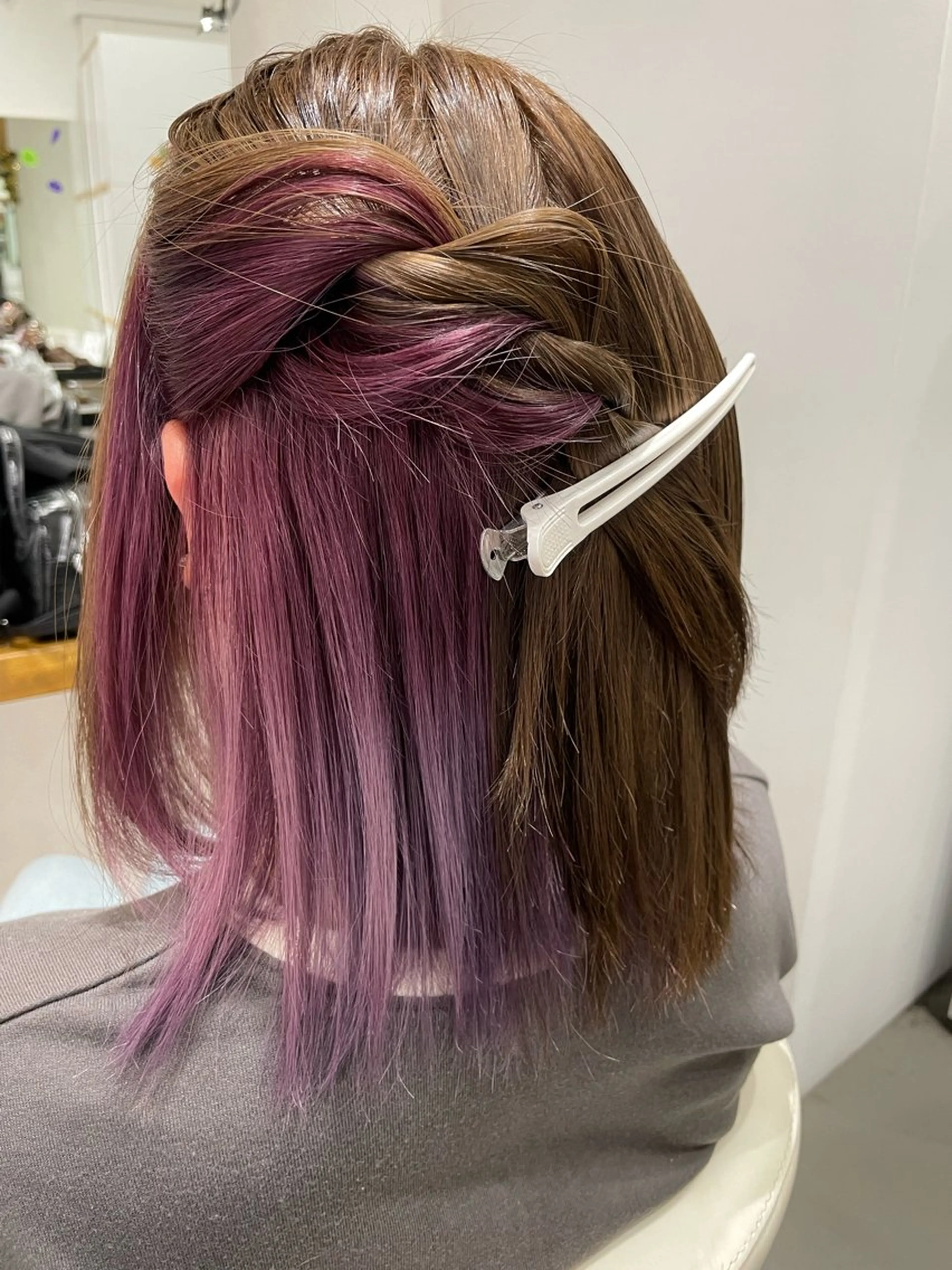 ミディアム カラー ベージュカラー グラデーションカラー パープルカラー 🎨 SHIORI🥀のヘアスタイル