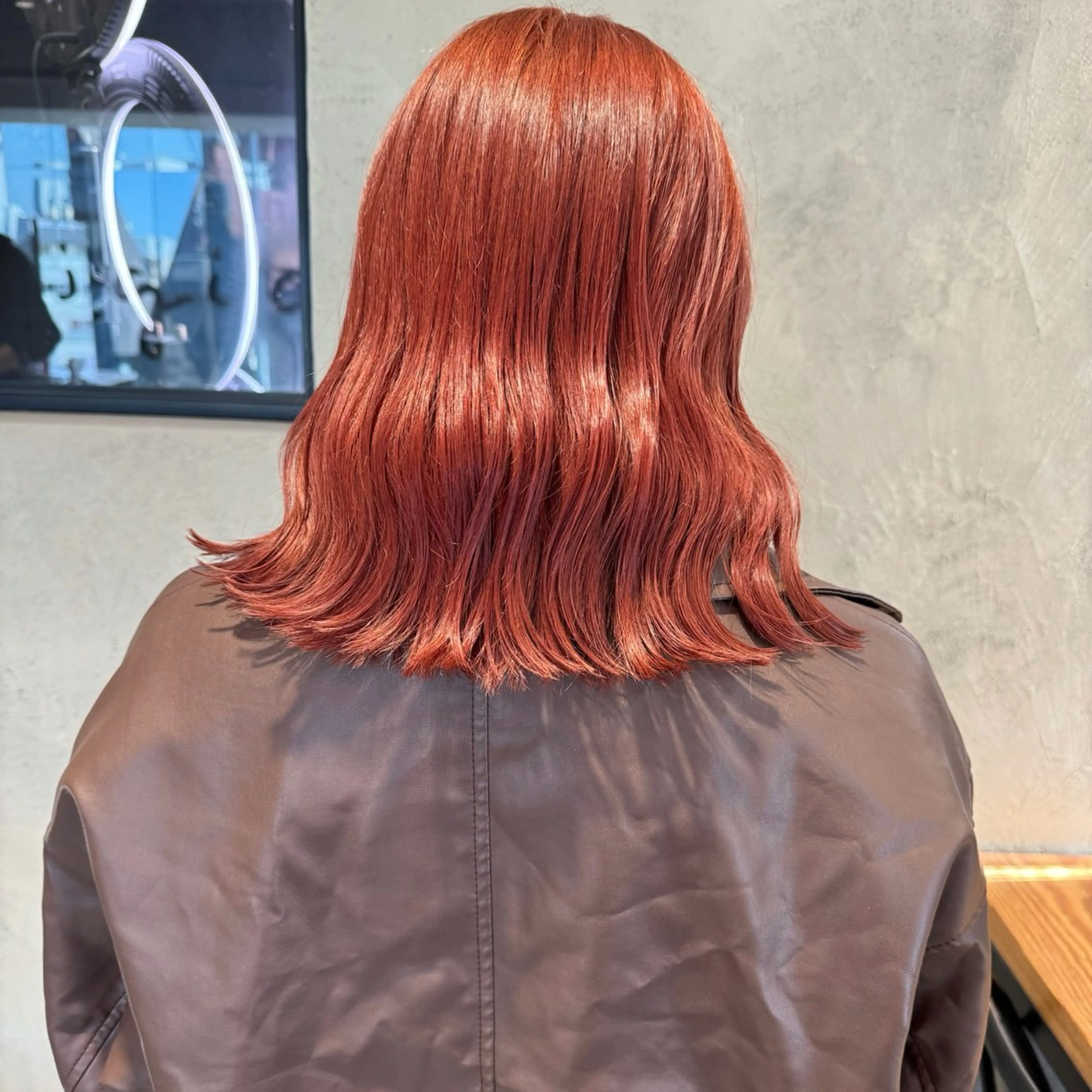 ミディアム カラー オレンジ ヘアカラー トリートメント ボブ×柔らかいカラー 🌷misaki𓍼のヘアスタイル