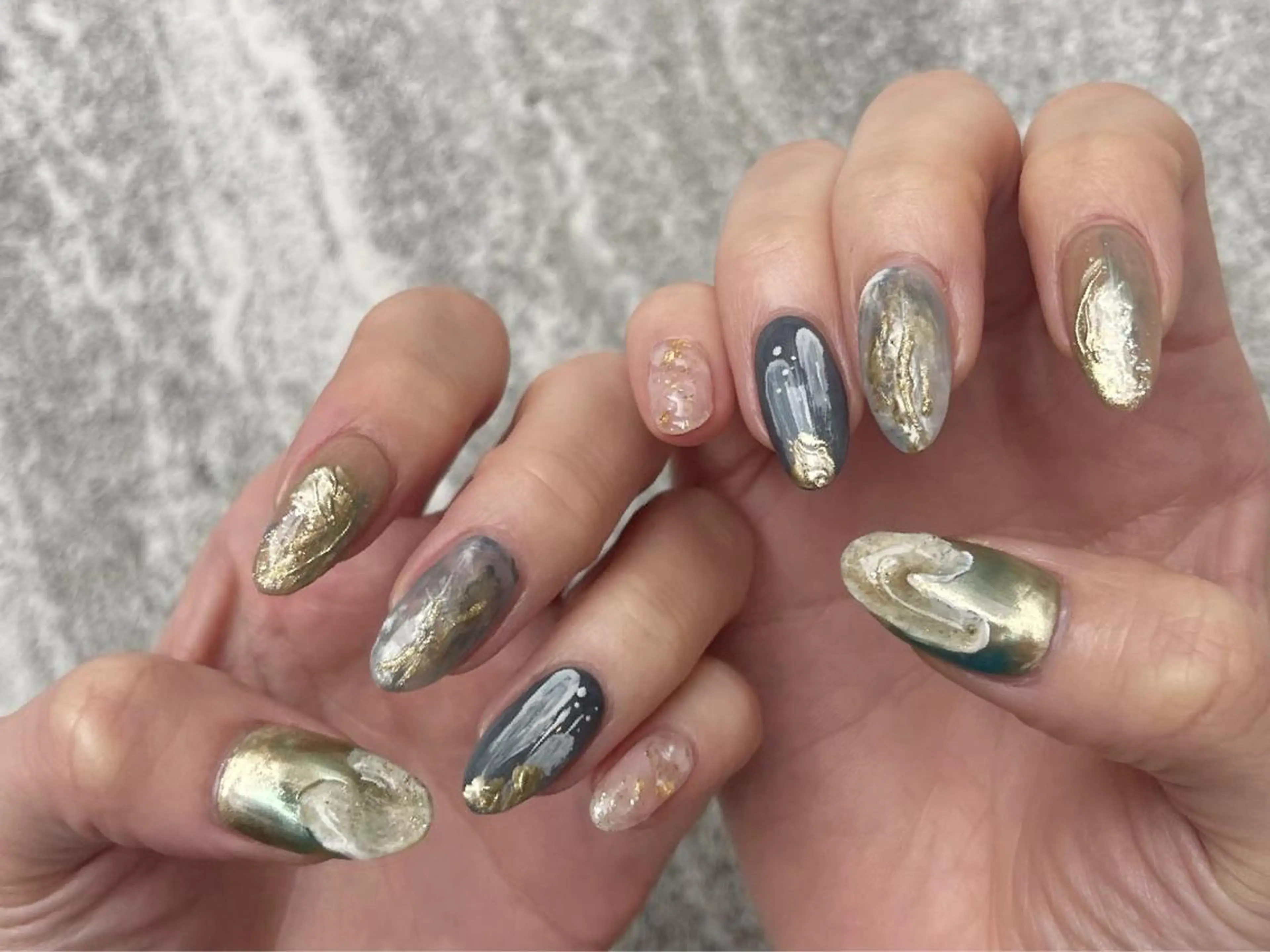 ネイル アートネイル フットネイル ジェルネイル キラキラネイル 韓国ネイル Y nail なんば堀江店のネイルデザイン