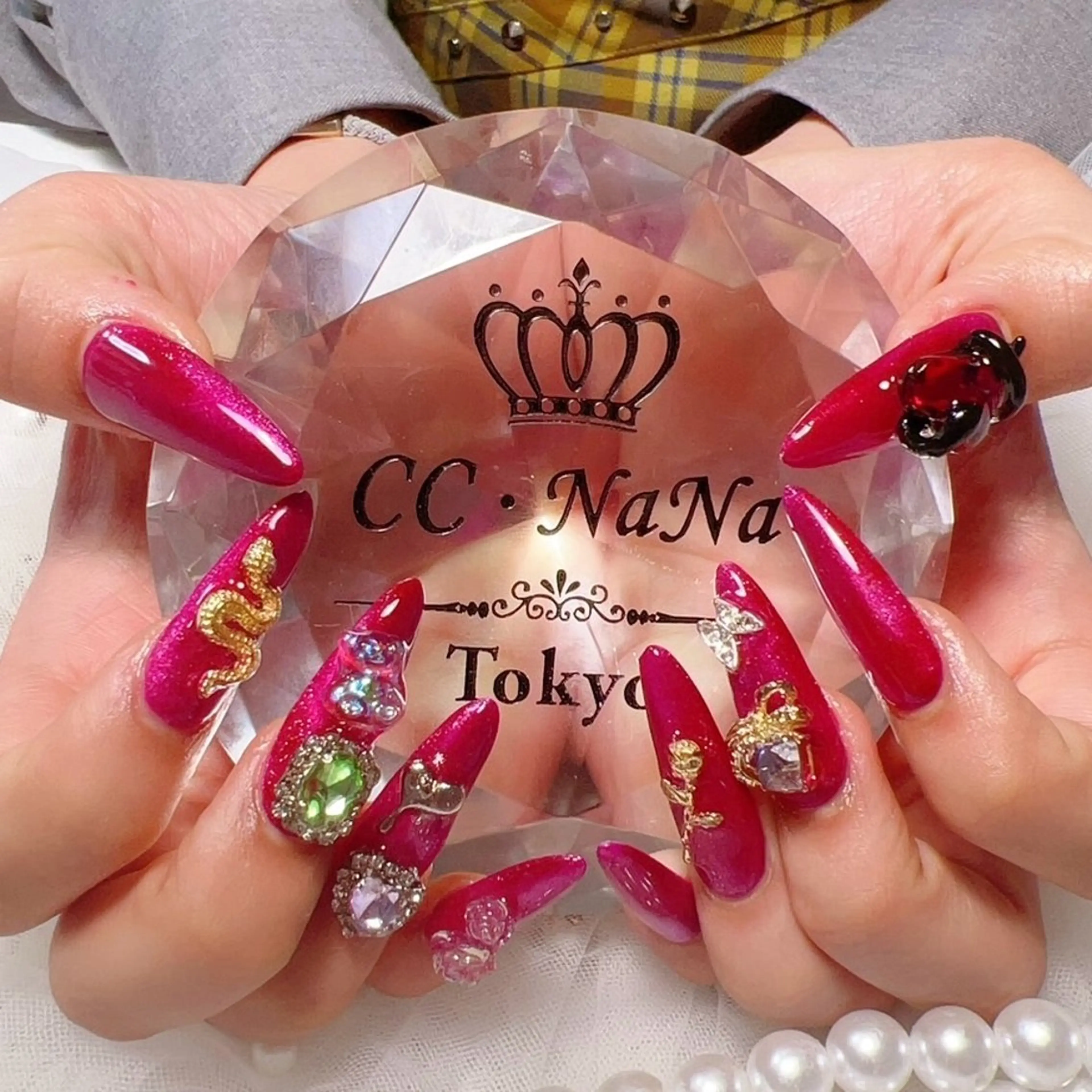 ネイル スカルプネイル ハンドネイル 💎CC・NaNa 韓国風ネイル🌙Cのネイルデザイン