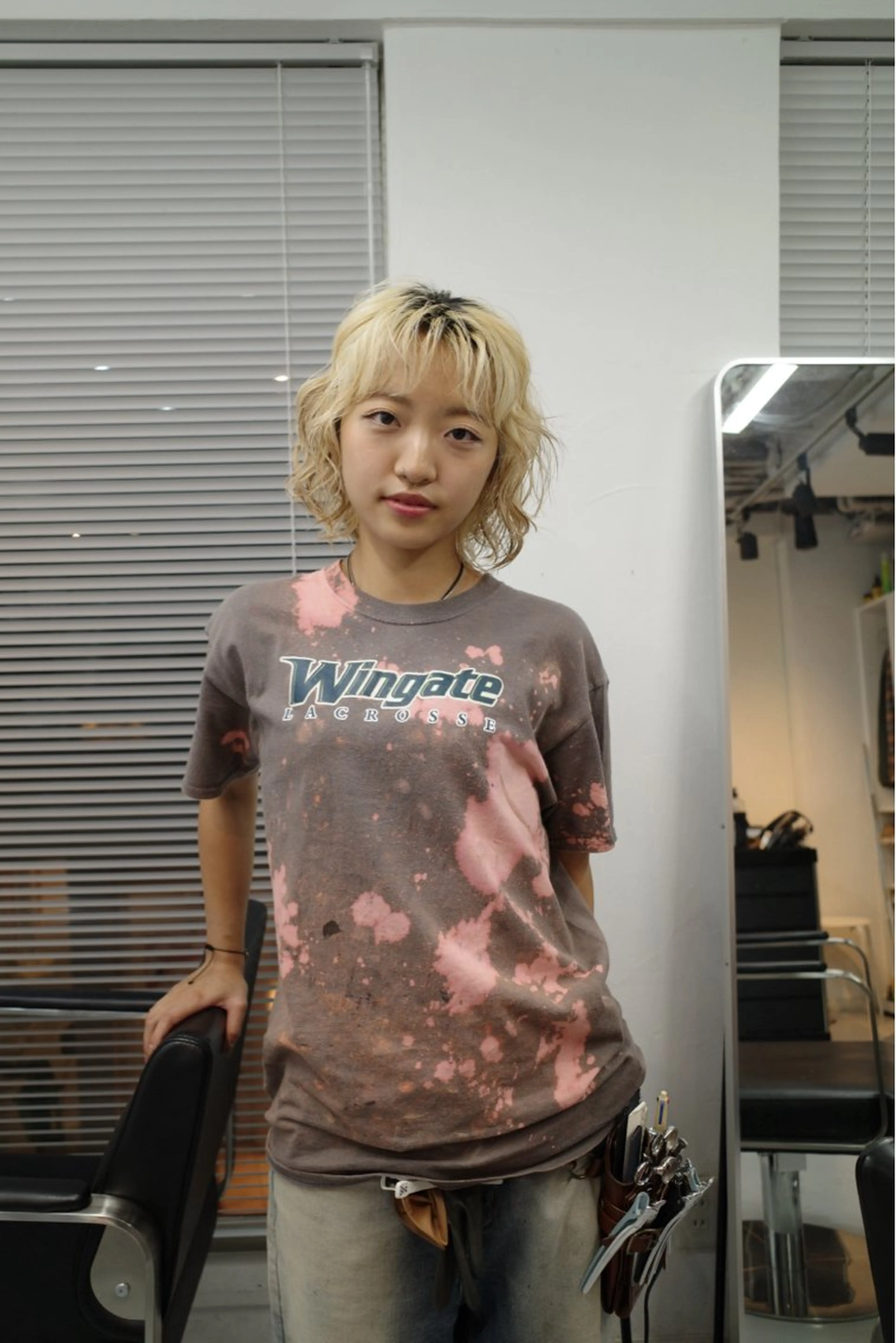 ミディアム パーマ ヘアアレンジ 🦠デザインカラー/ 魚瀬あおい🦠のヘアスタイル