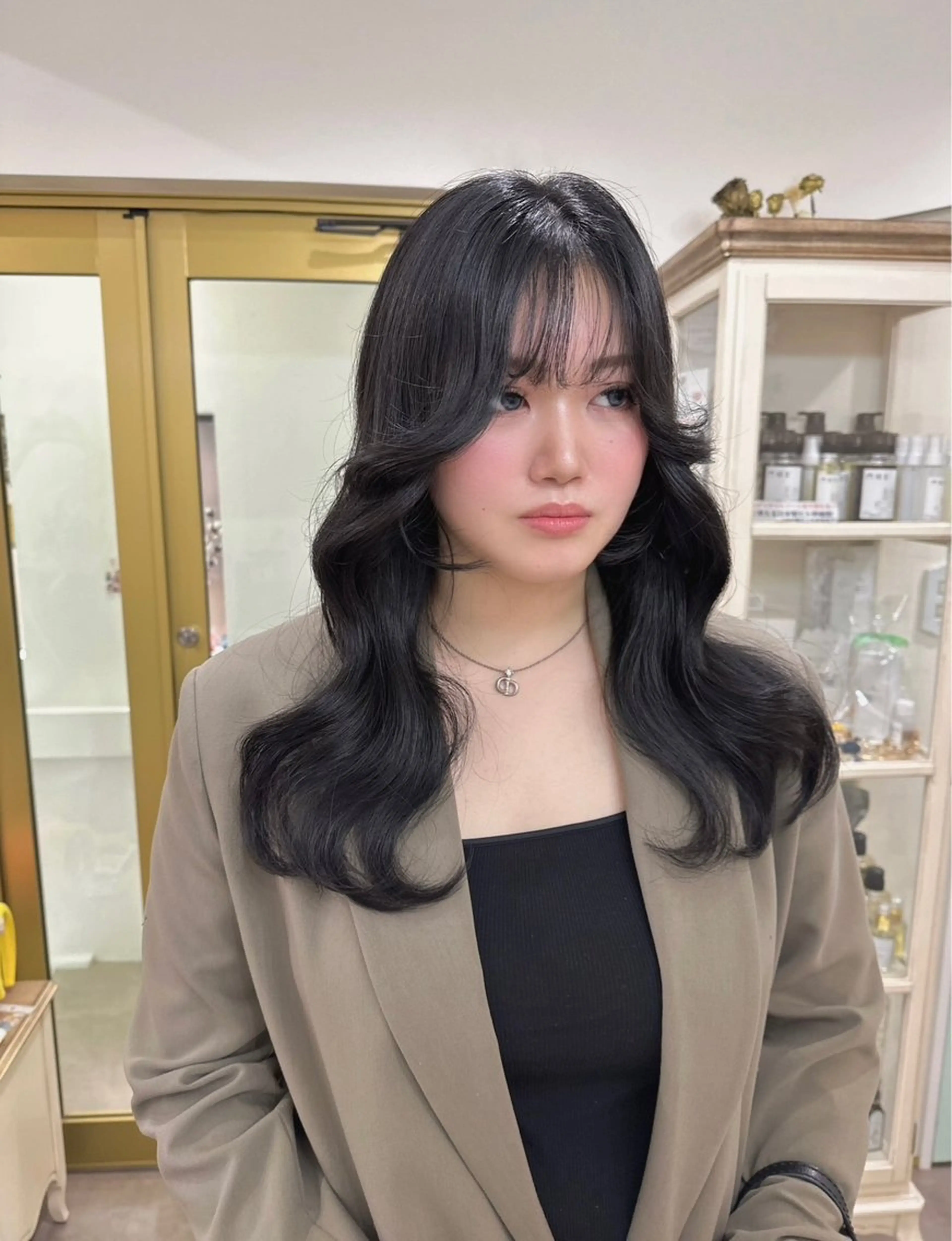 ロング ヘアカラー トリートメント ORIKA 美容室のヘアスタイル