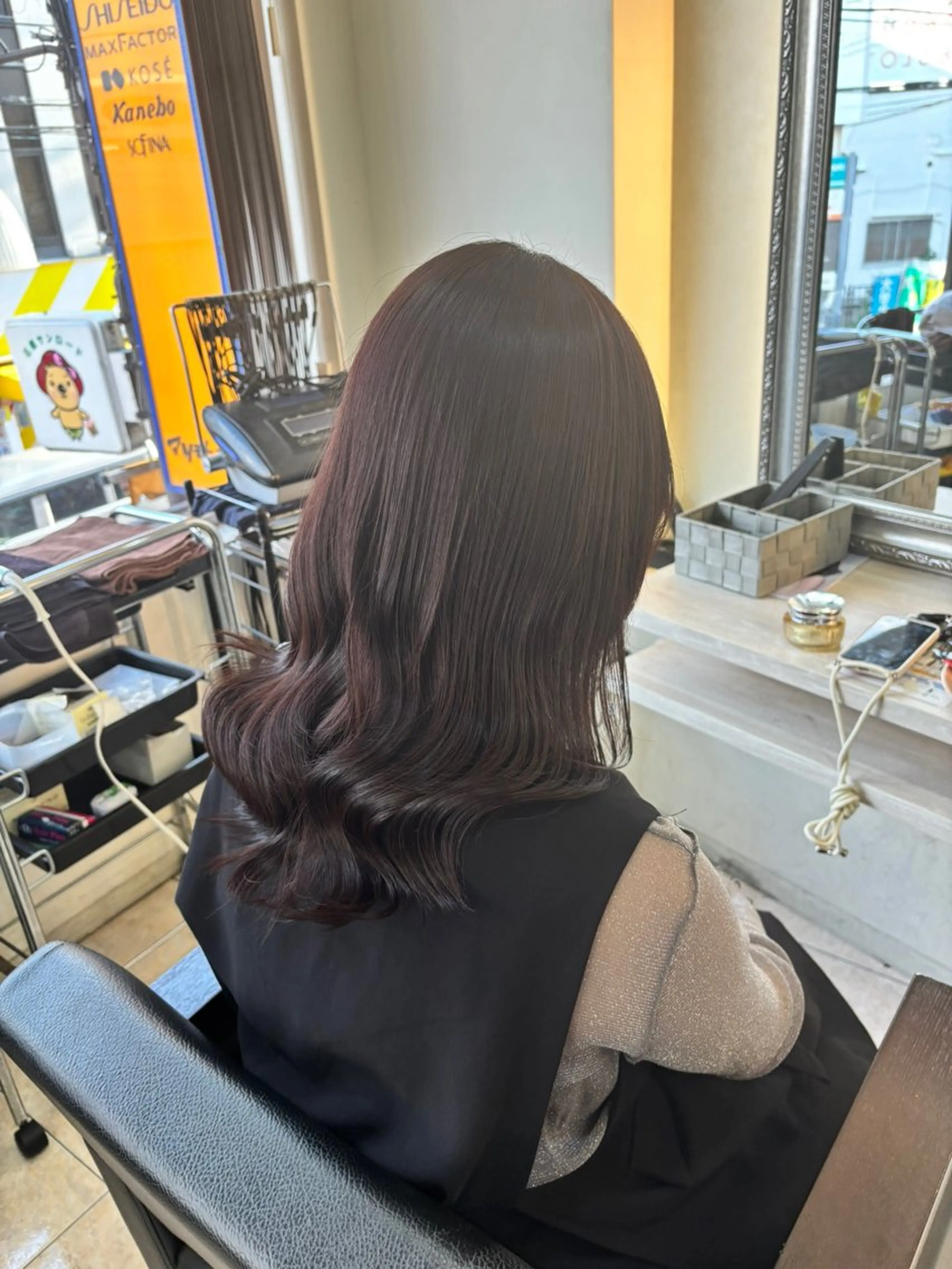 ロング カラー ブラウンカラー レッドカラー レッドブラウン カット ヘアカラー デザインカラー/ オダセイナのヘアスタイル