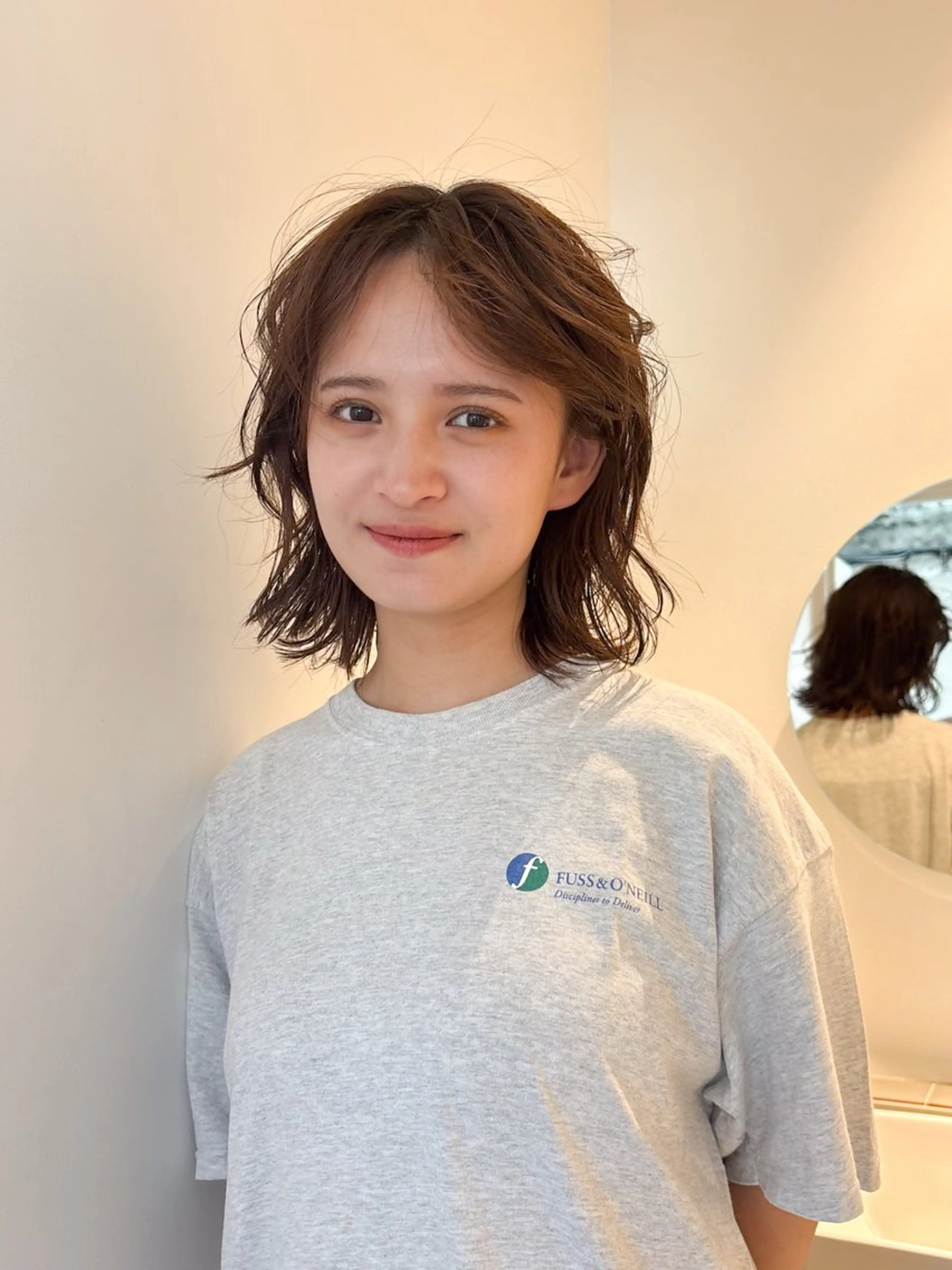 ミディアム カラー ボブ カット ヘアカラー トリートメント Takuma Suzuki中目黒のヘアスタイル