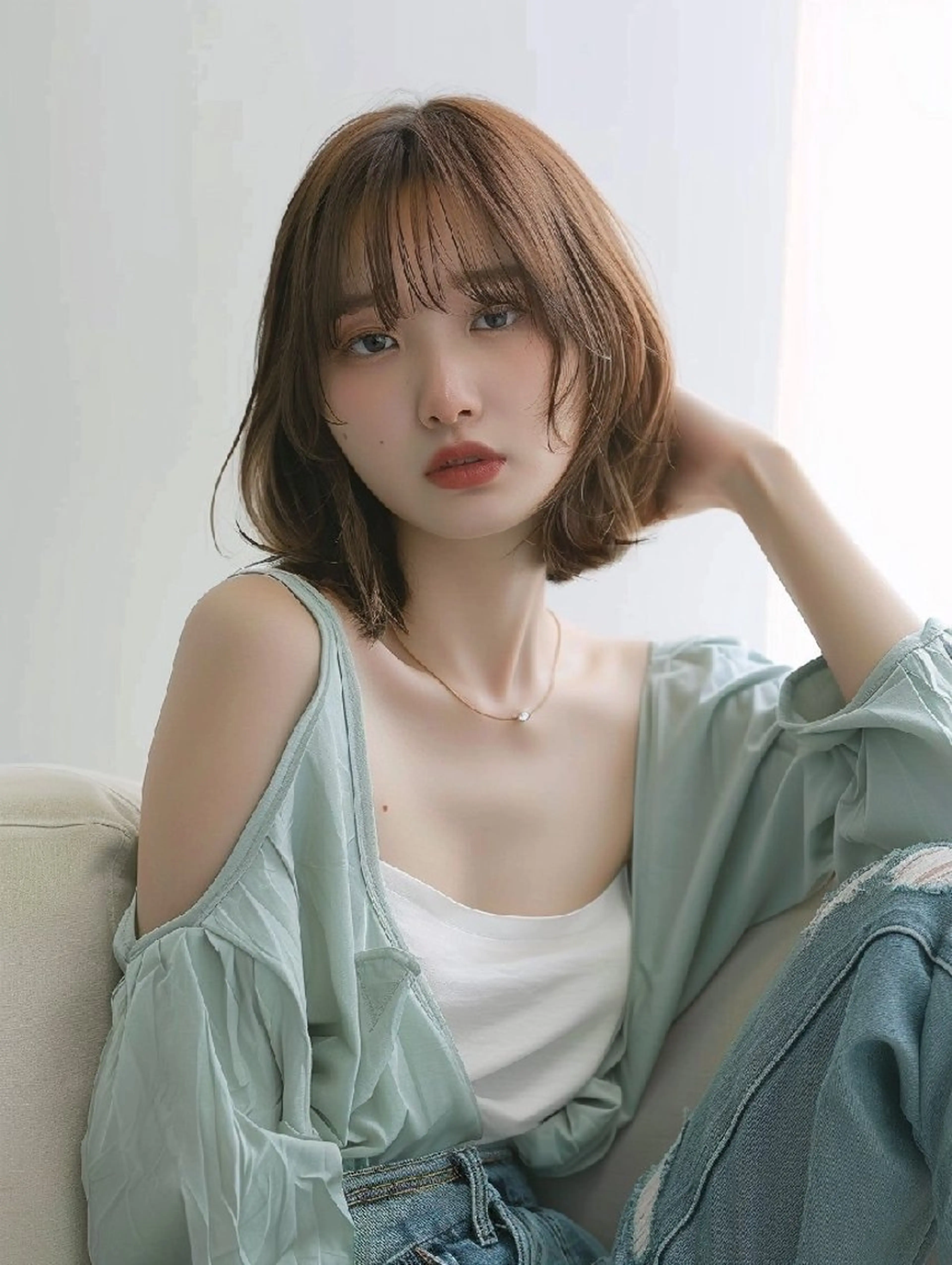 カラー 束感まつぱ🥑🤍 NATUKI🤍のヘアスタイル