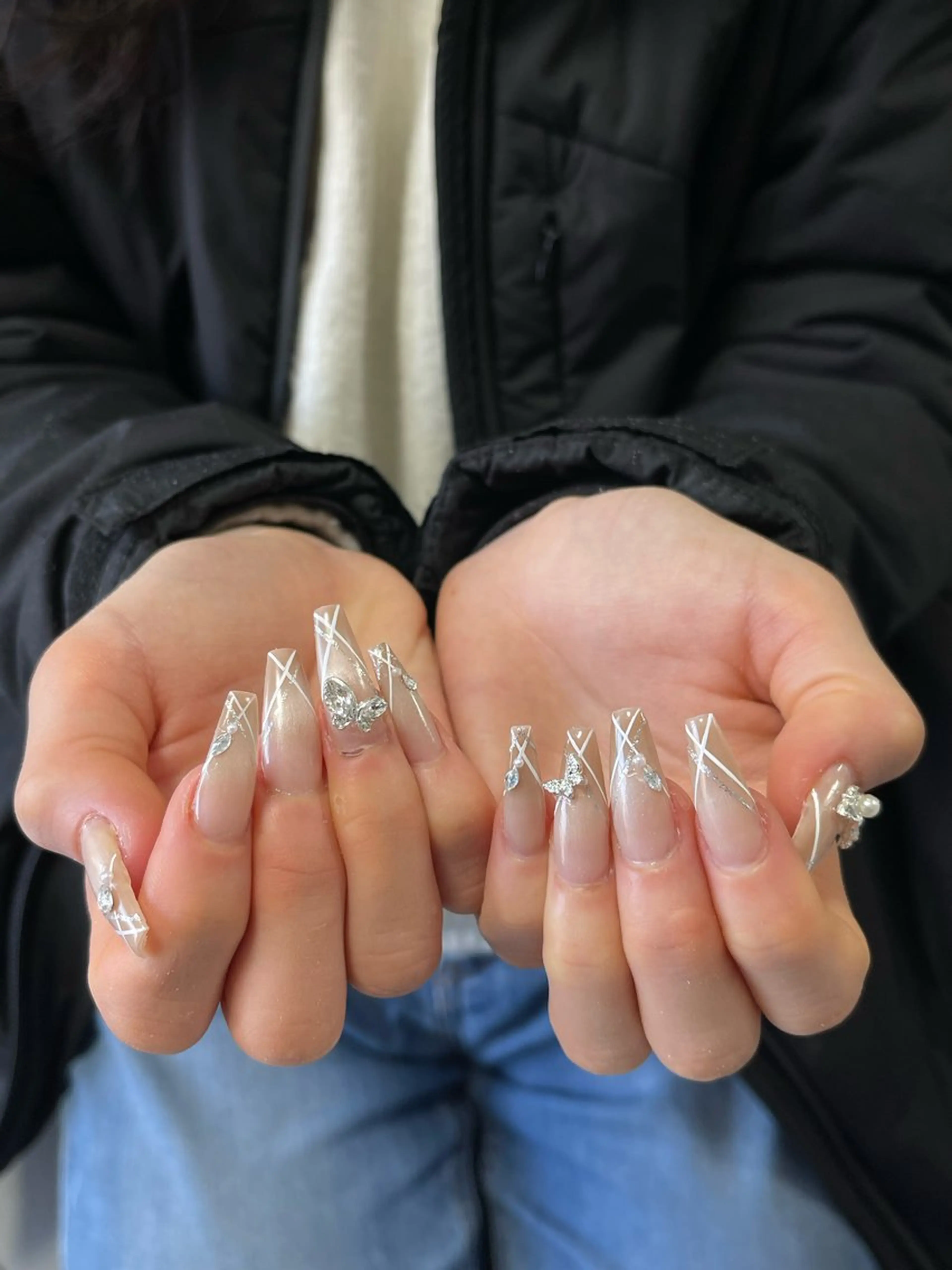 ネイル アートネイル ジェルネイル グラデーション キラキラネイル ニュアンスネイル Kitty Nailのネイルデザイン