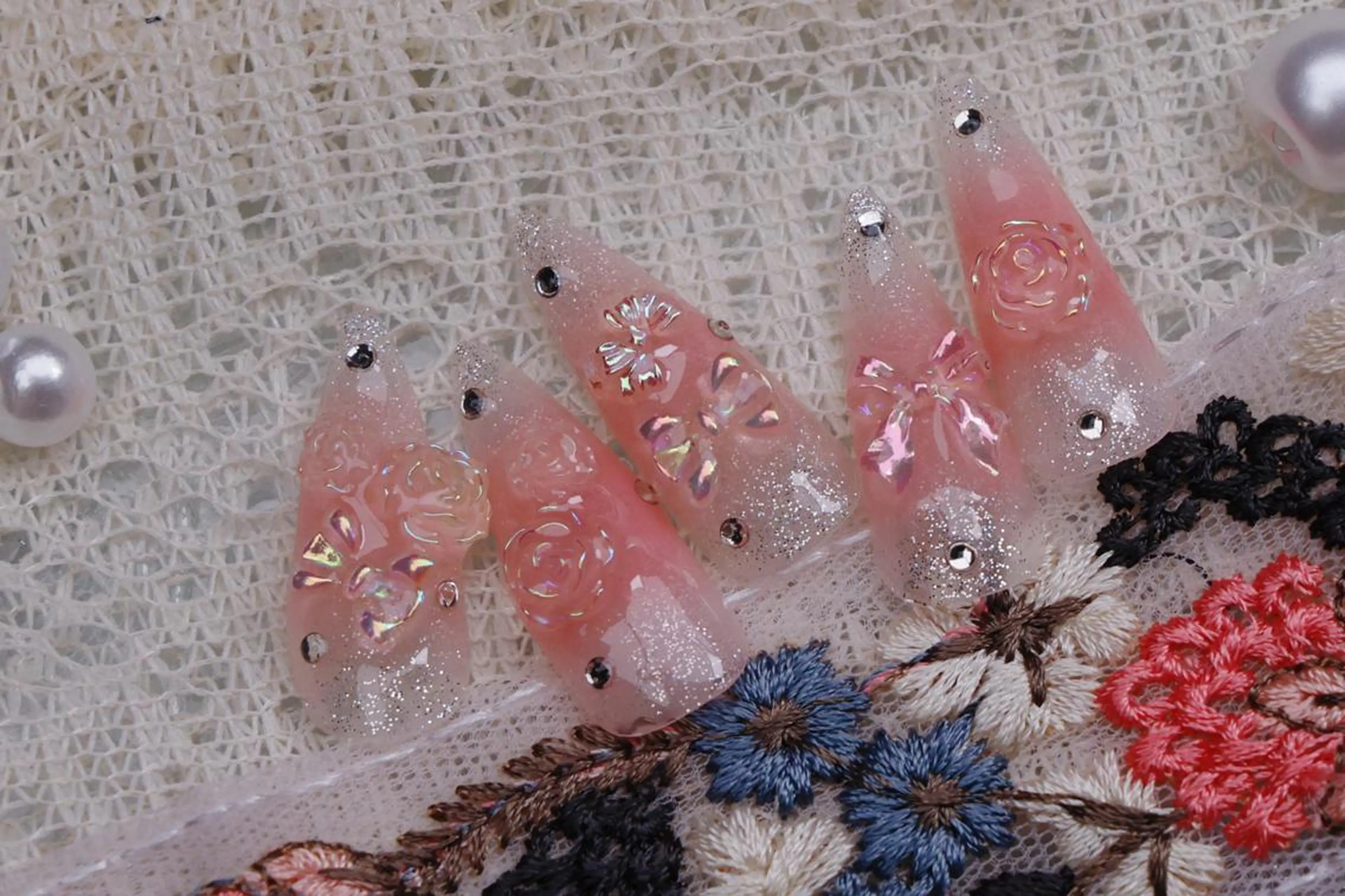 ネイル ハロウィン ロングネイル マグネットネイル スカルプネイル ネイルチップ Mss えりのネイルデザイン