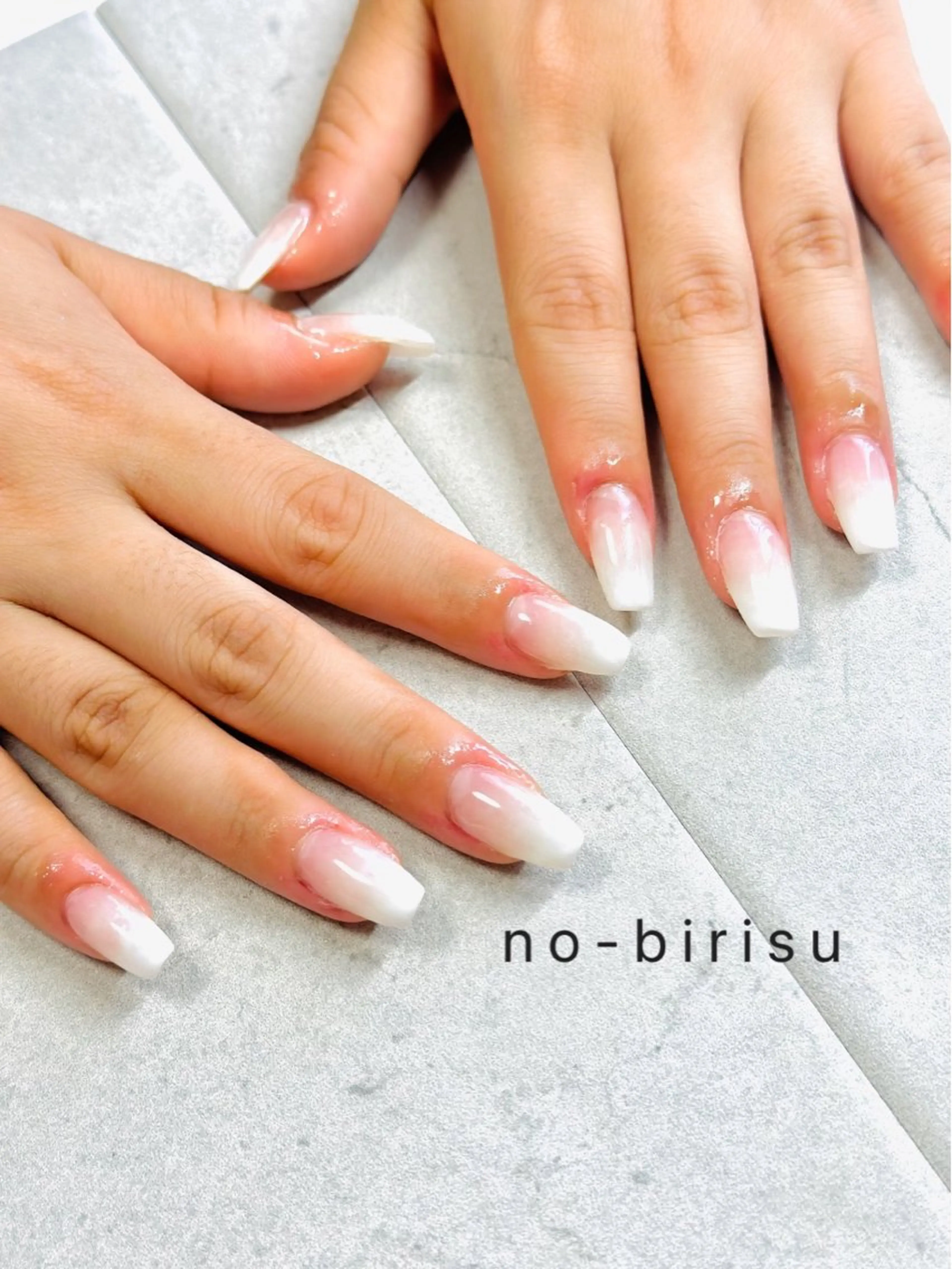 ネイル 長さ出し ハンドネイル no-birisu nailのネイルデザイン