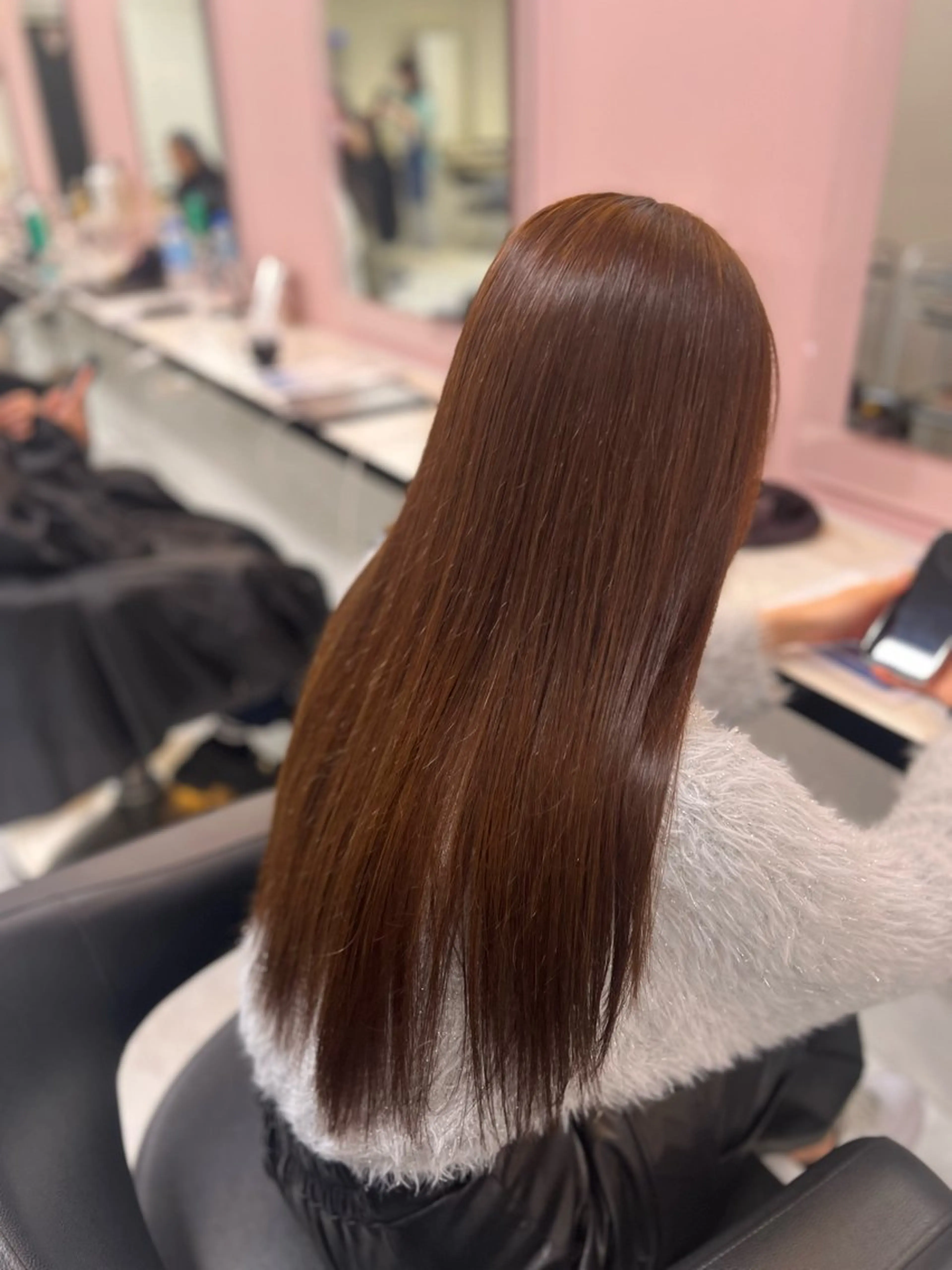 ロング カラー ヘアカラー 愛され暖色♥️モテ 艶髪♥️りなのヘアスタイル