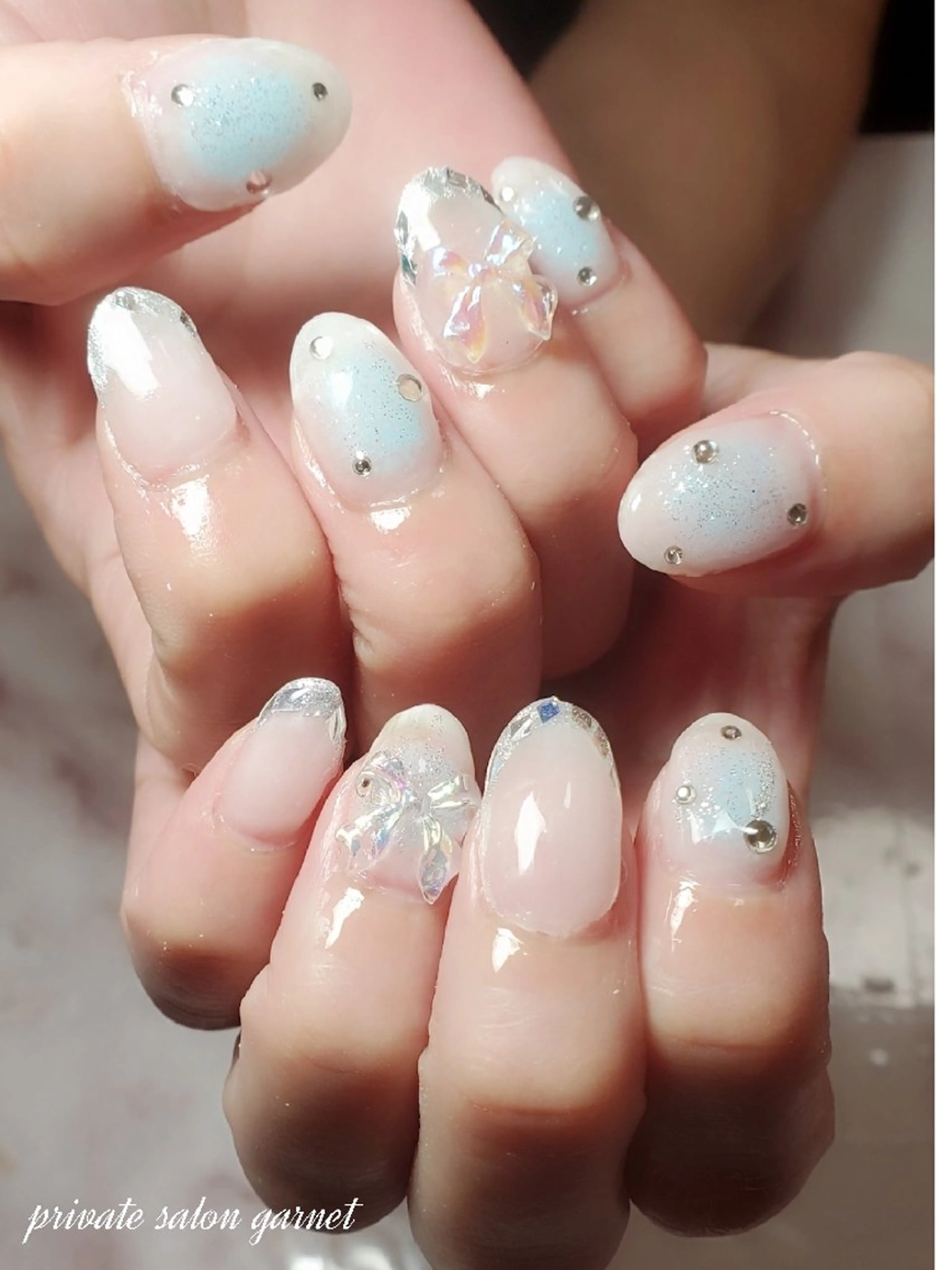 ネイル チークネイル ワンホンネイル Garnet nailのネイルデザイン