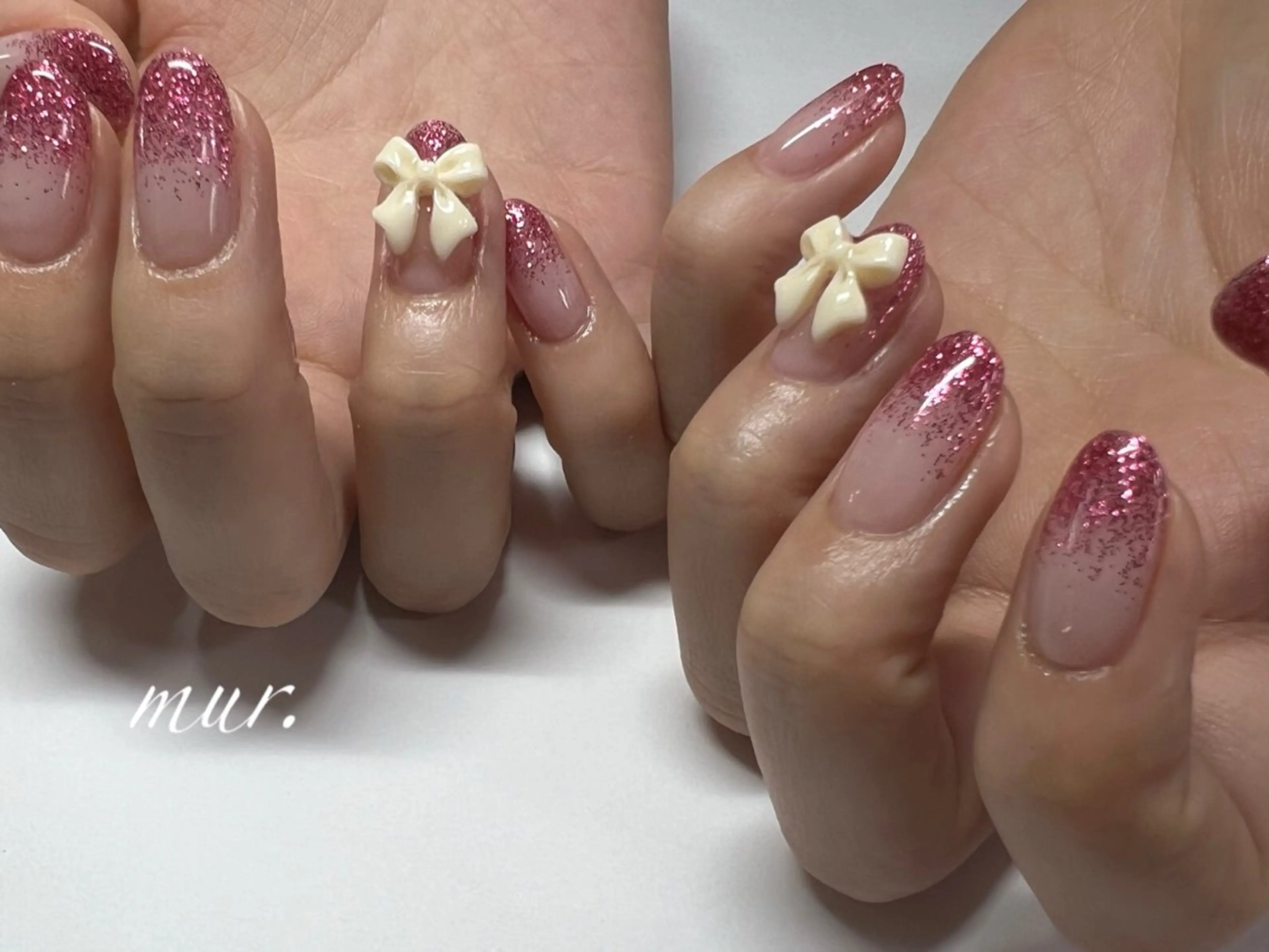 ネイル ジェルネイル グラデーション キラキラネイル 韓国ネイル ラメ(グリッター) nailsalon mur.のネイルデザイン