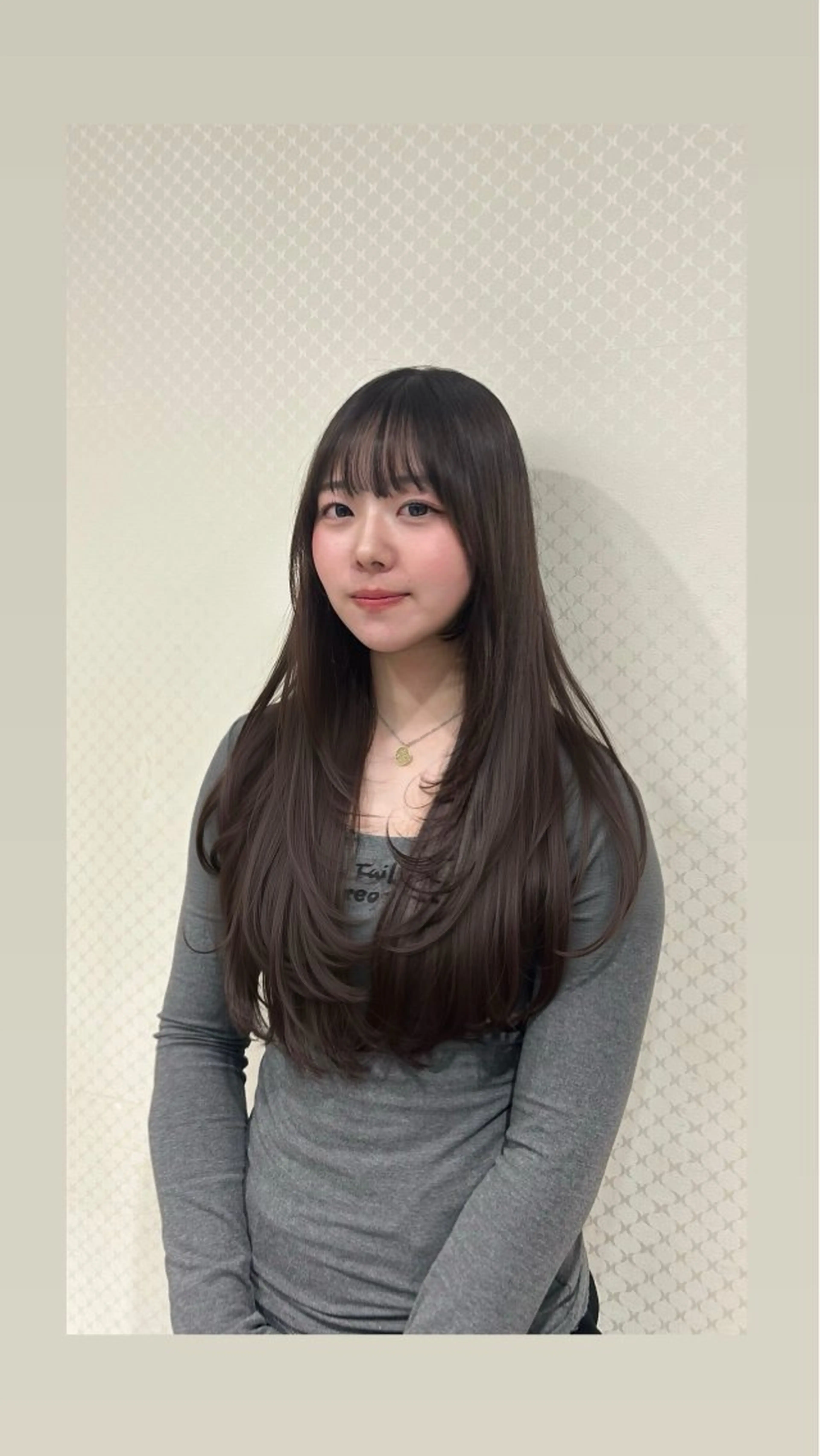 ロング レイヤーカット La bless なんばスカイオ所属・韓国レイヤー/顔周り カット/Takunaのヘアスタイル