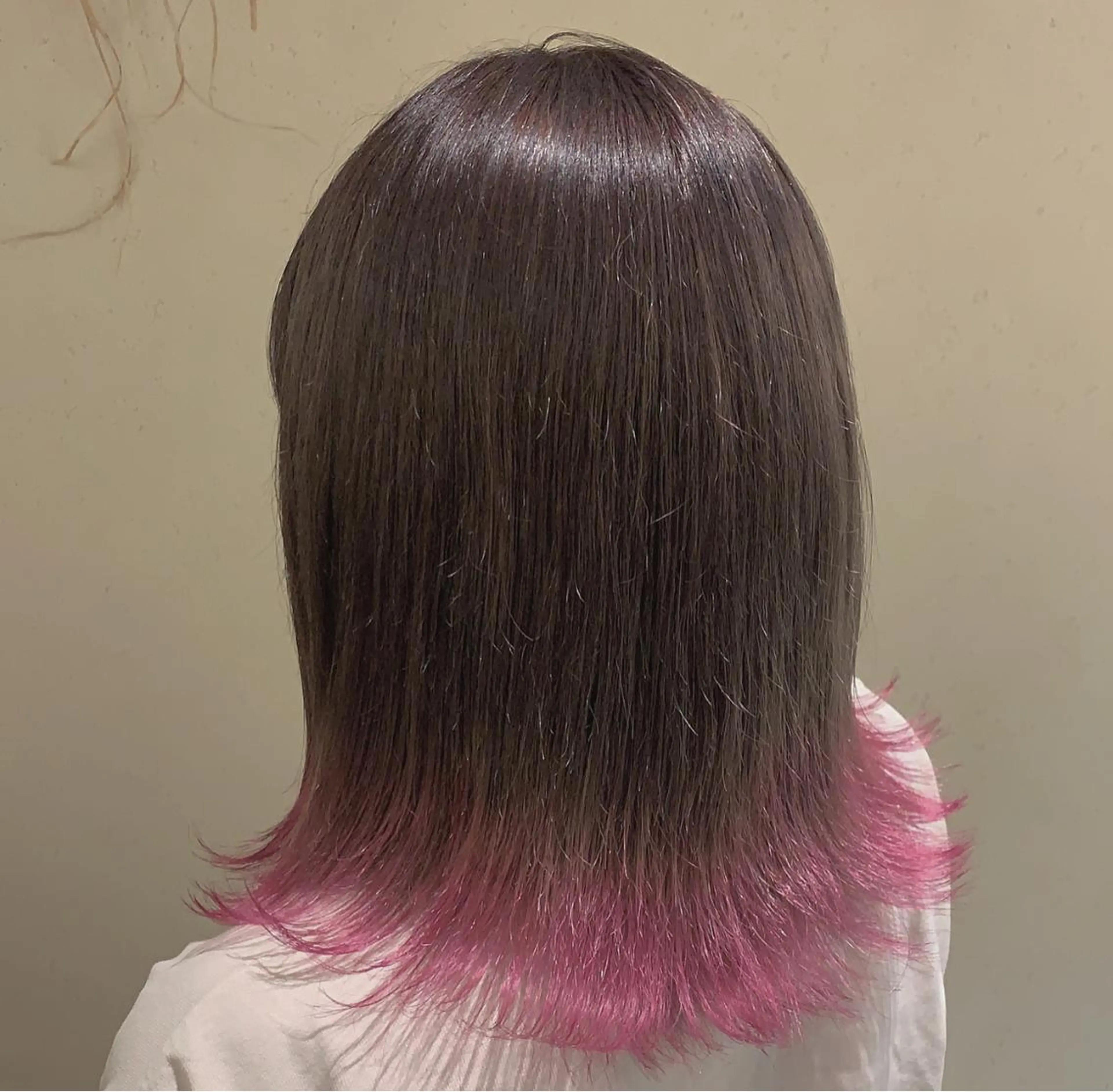 ミディアム カラー グレージュ ピンクカラー Blue 髪質改善 💎松藤 莉奈のヘアスタイル