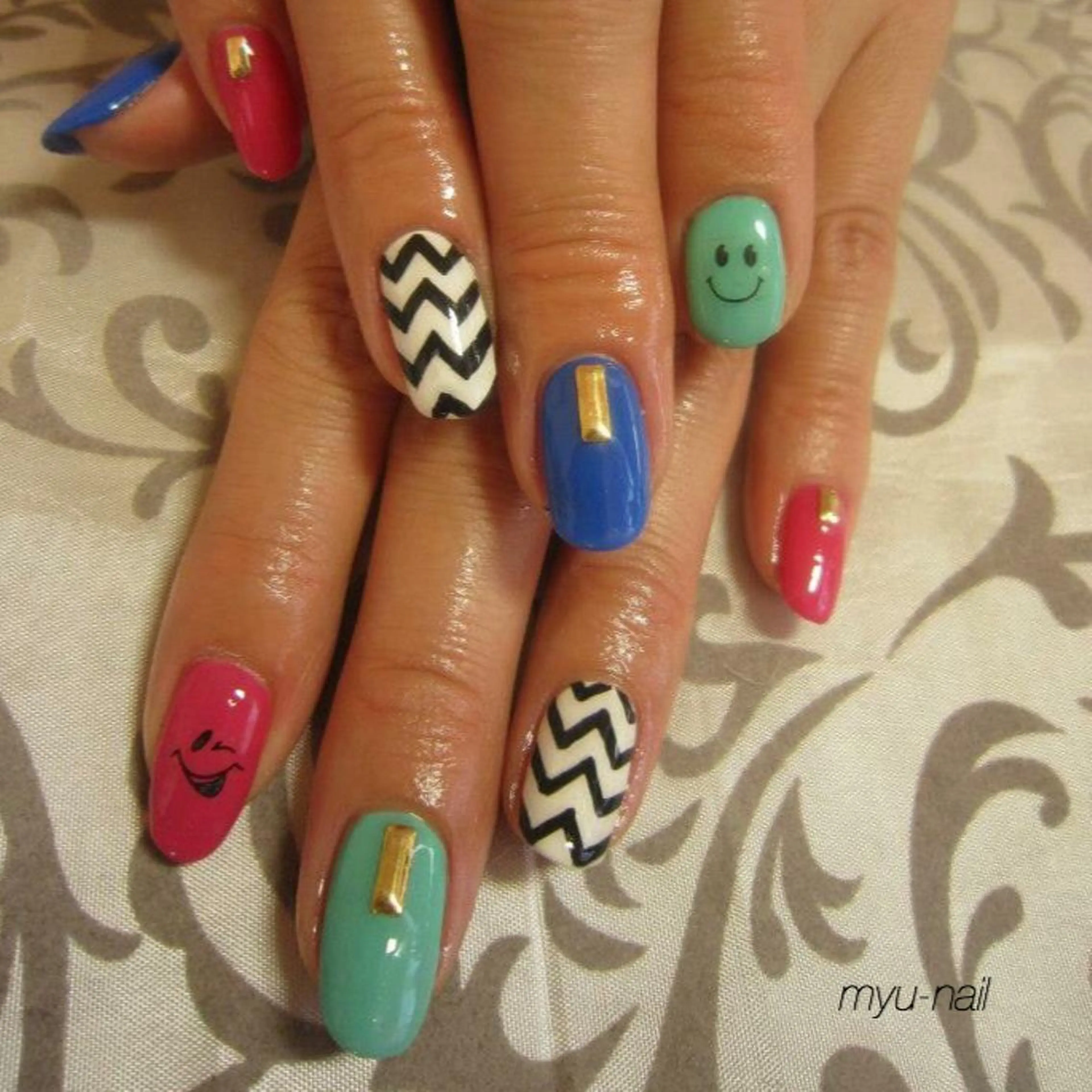 ネイル アートネイル シンプルネイル ホームサロン myu-nailのネイルデザイン