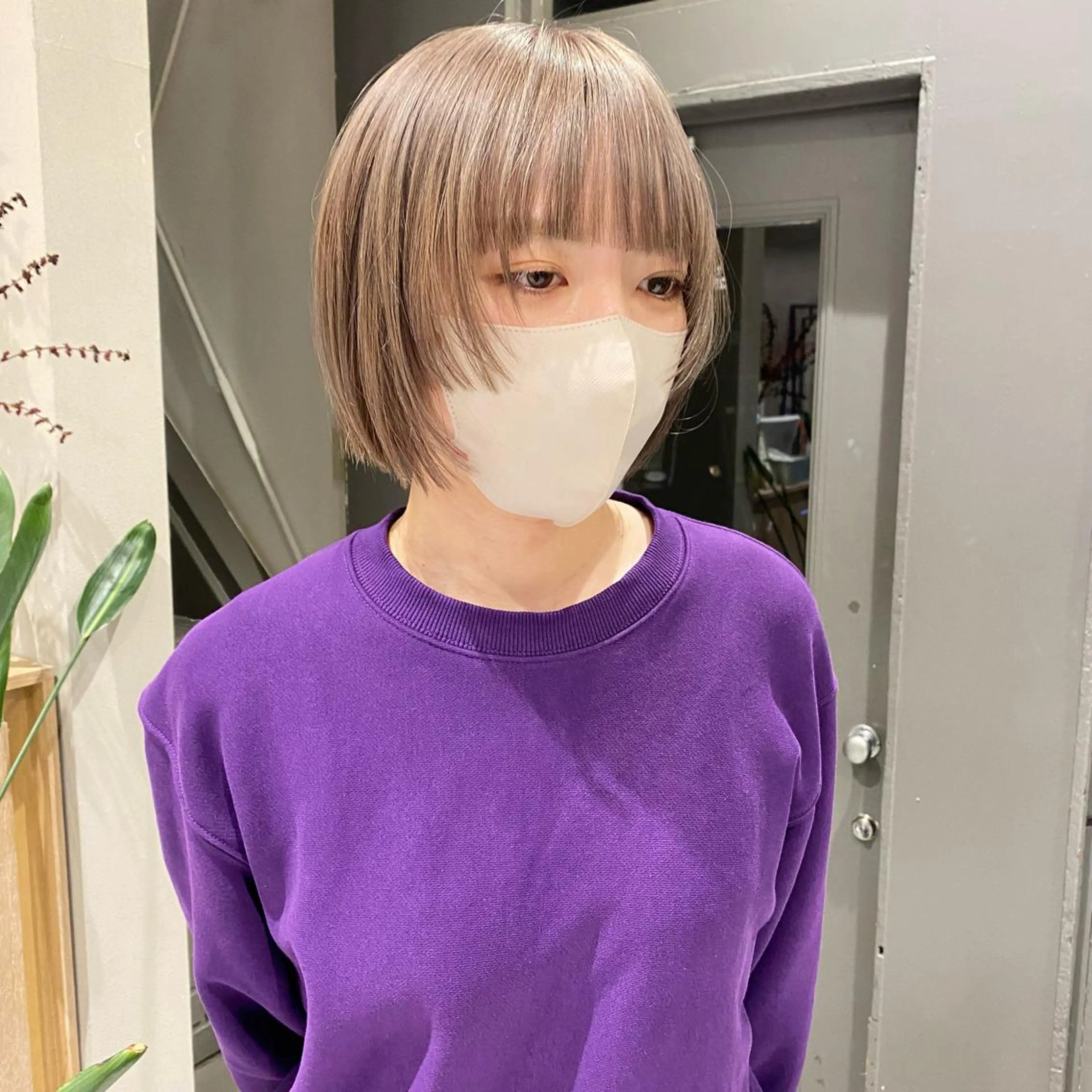 ショート カラー ボブ/ミニボブ 透明感カラーkadoのヘアスタイル