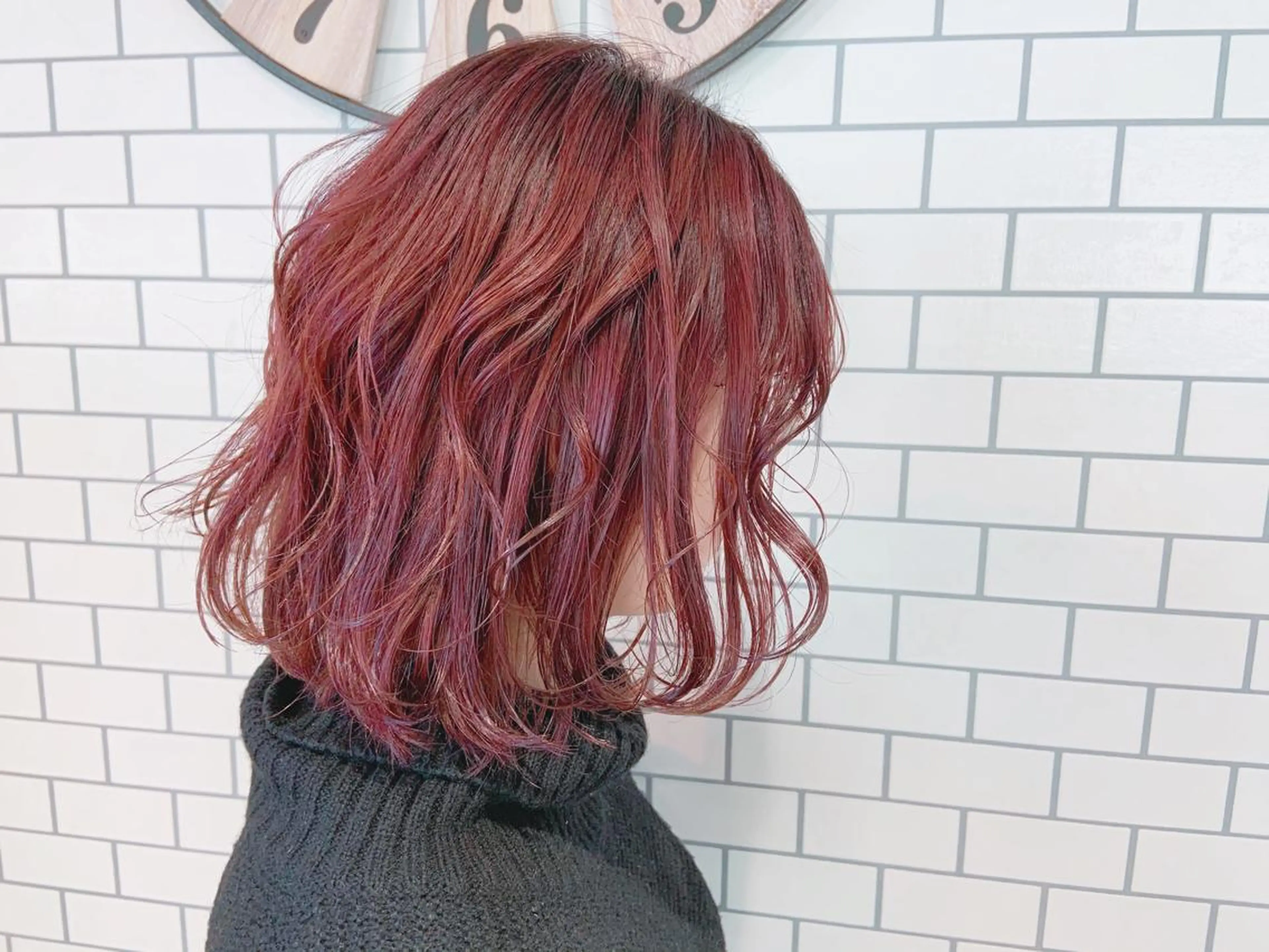 ミディアム カラー ヘアアレンジ カシス ヘアカラー rita atelier 【リタ】所属・韓国hair🦋 Nanaのヘアスタイル