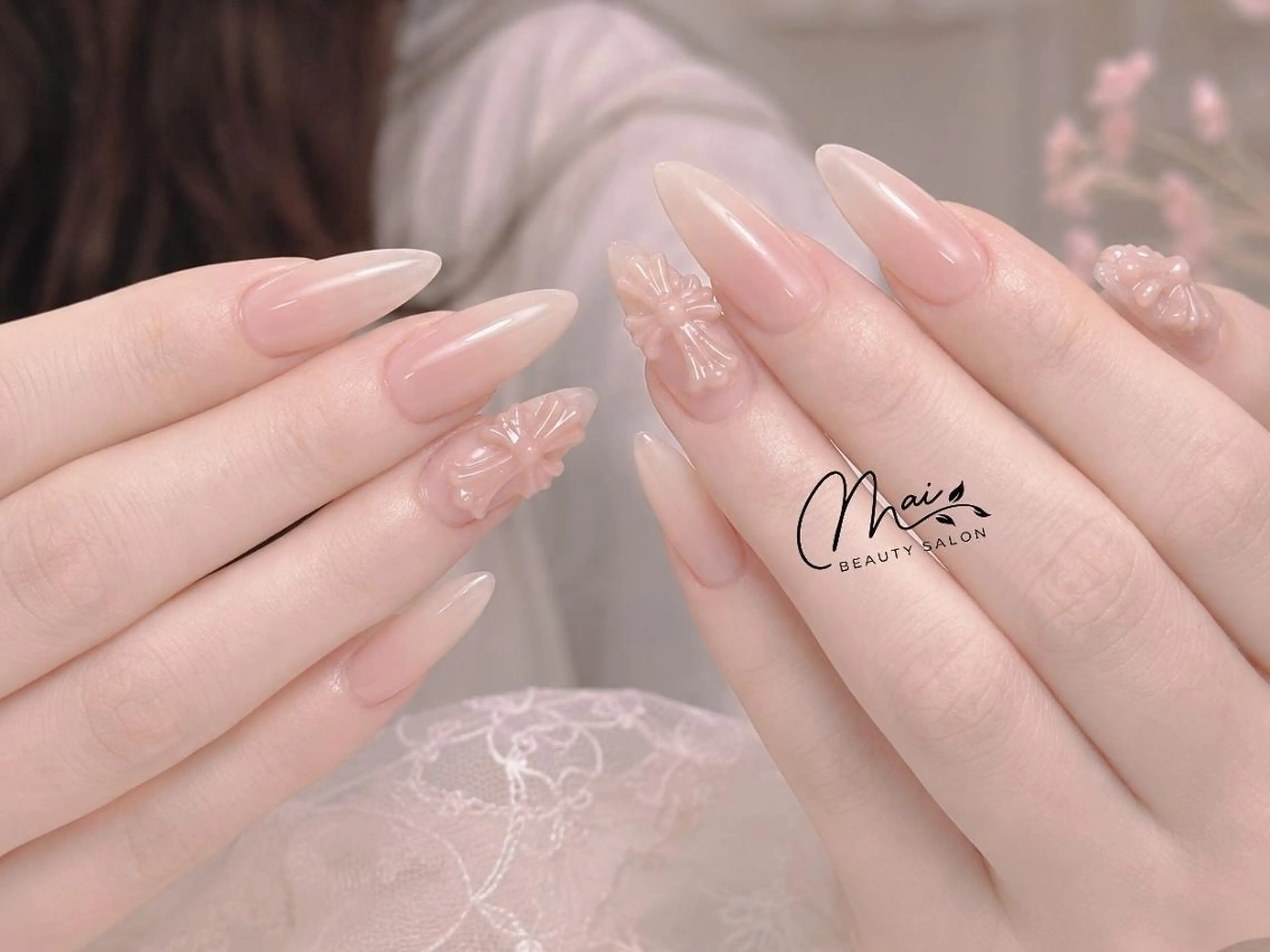 ネイル チークネイル クリアネイル フラッシュネイル フレンチネイル ハート MaiBeauty dodoのネイルデザイン
