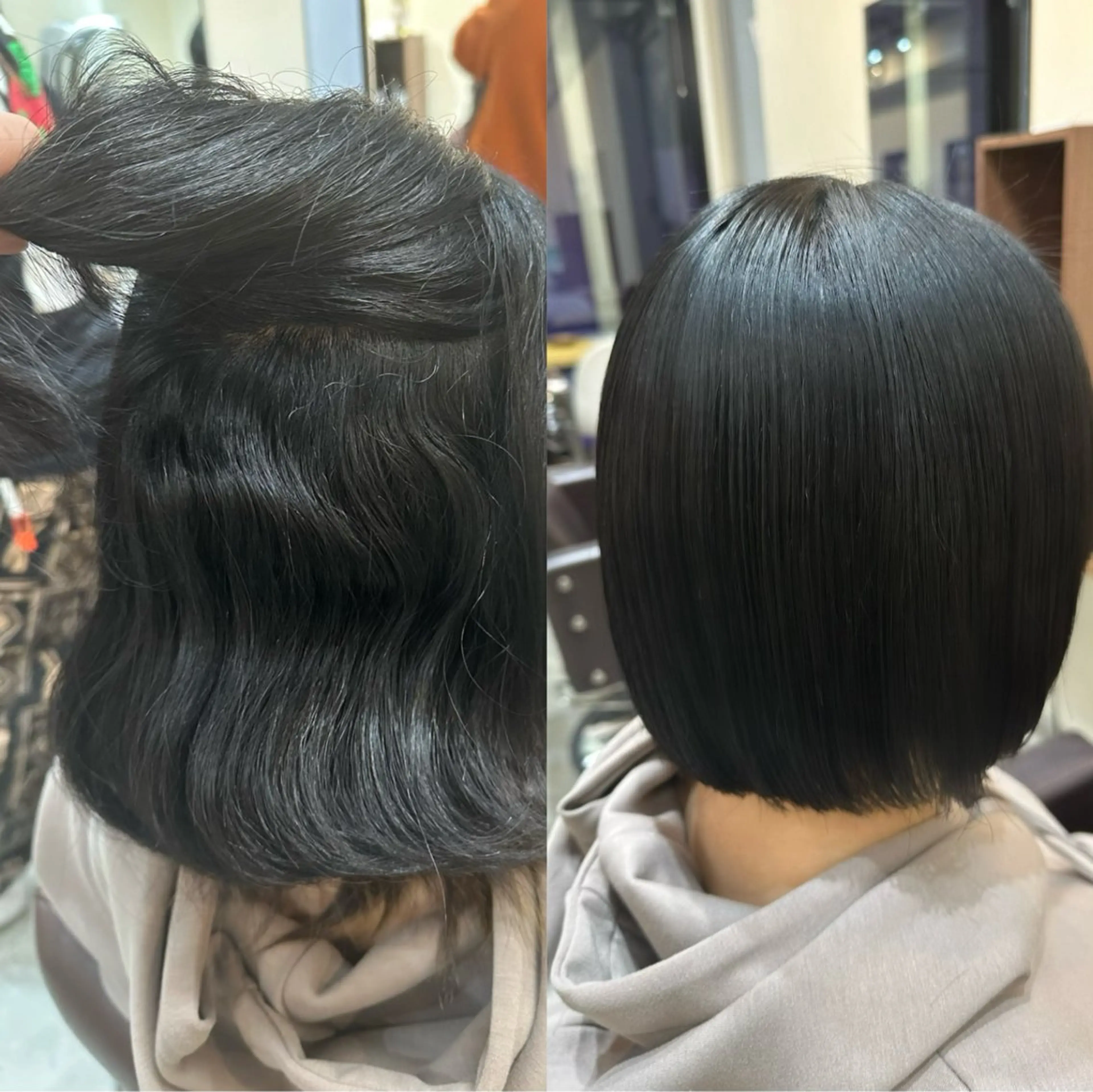 ショート 伸ばしかけ 縮毛矯正 トリートメント 縮毛矯正+モテカラー 🎀✨MIHOのヘアスタイル