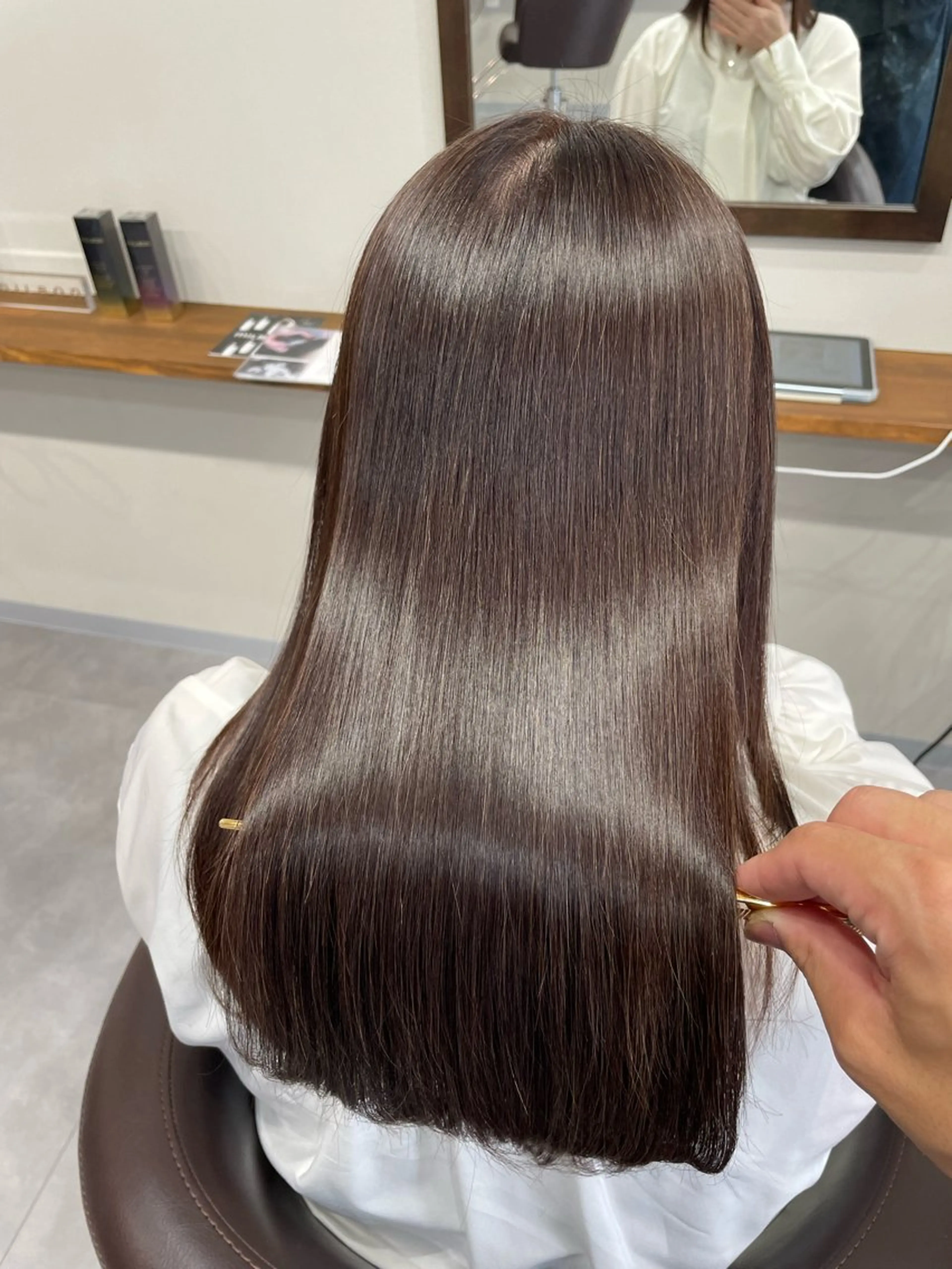 ロング カット 縮毛矯正 トリートメント 縮毛矯正、髪質改善／ 松田 龍之介のヘアスタイル