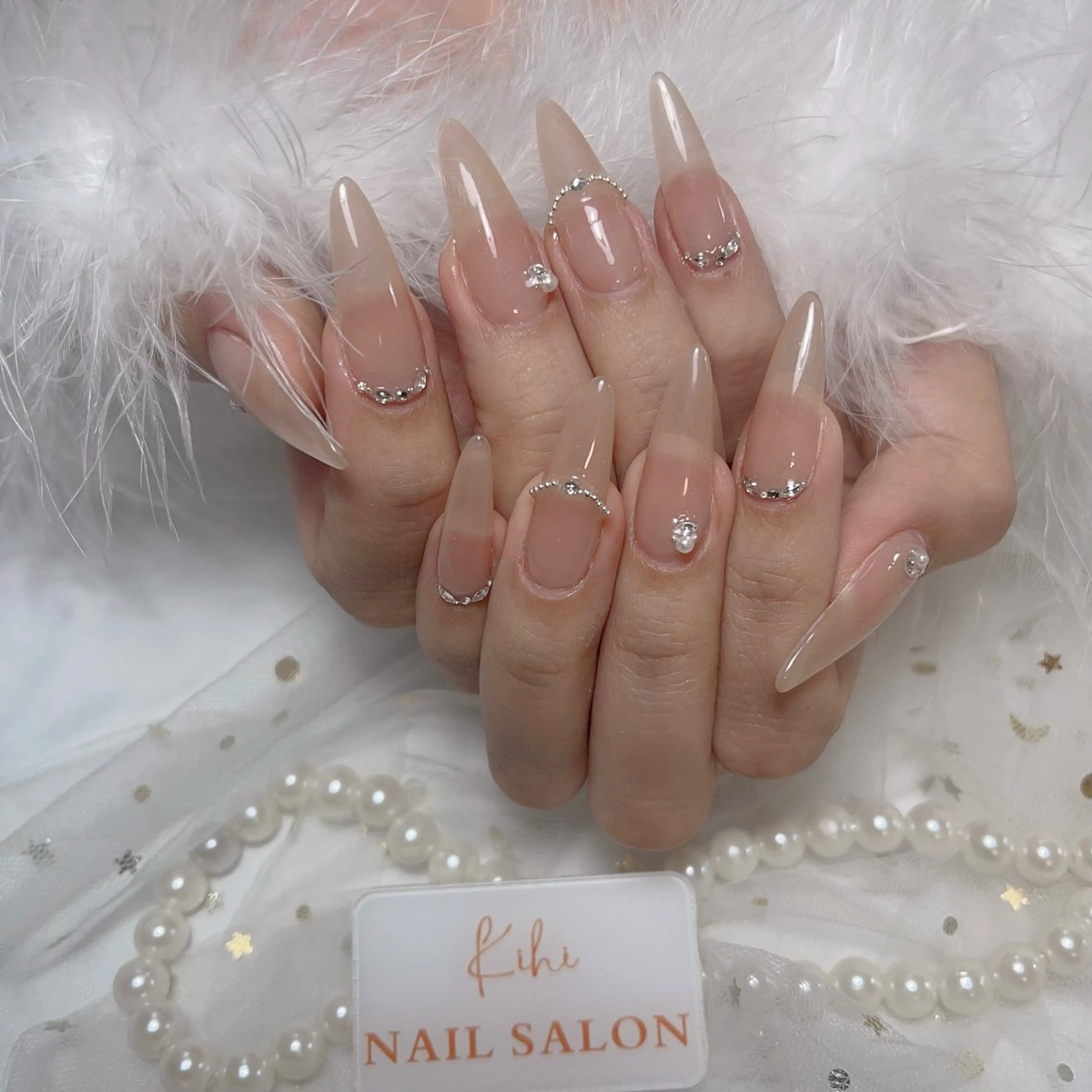 ネイル アートネイル フレンチネイル ジェルネイル グラデーション 韓国ネイル さくら💮💮 【オフ無料】のネイルデザイン