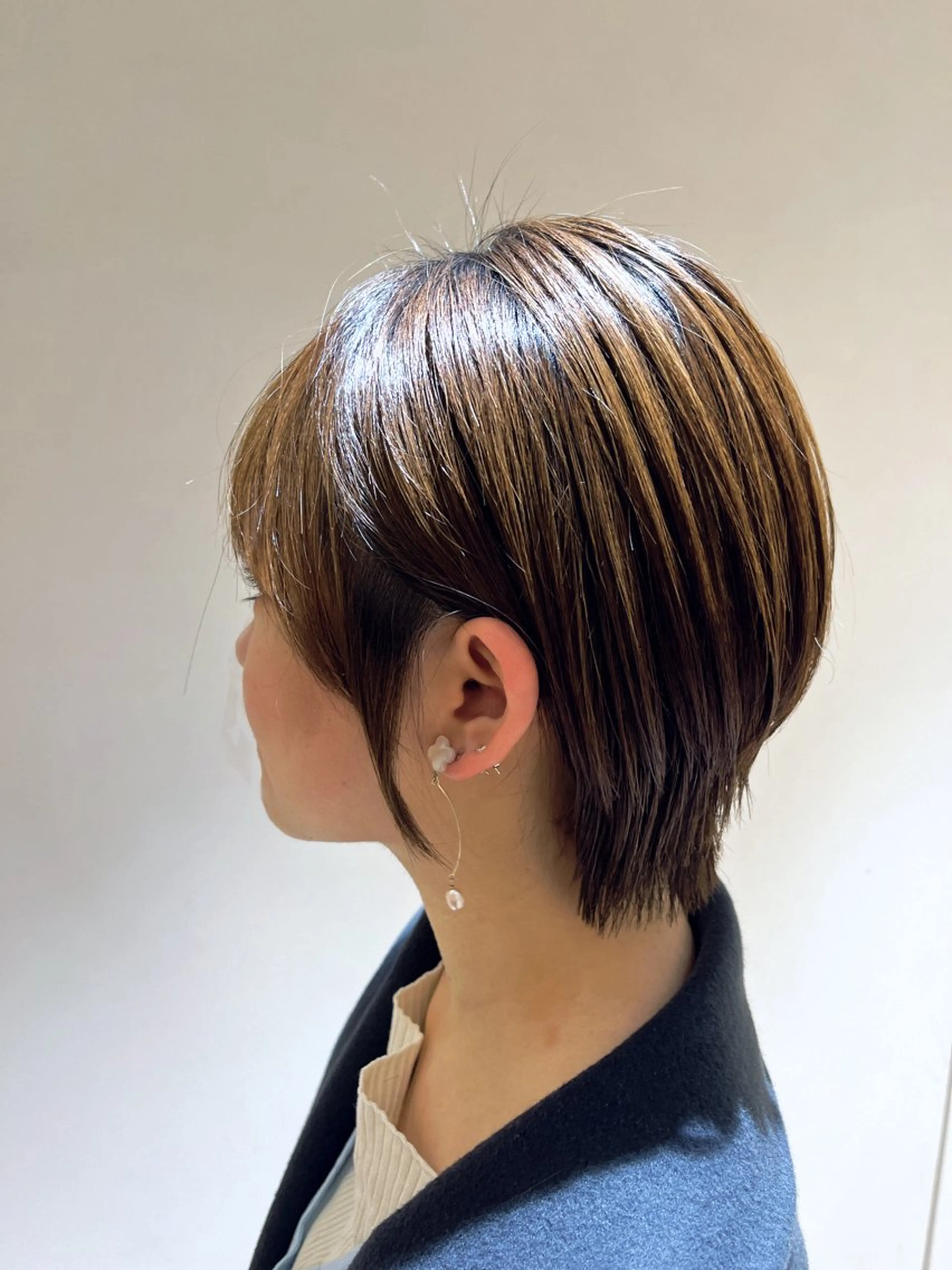 ショート 顔まわりカット 前髪カット安井楽人のヘアスタイル