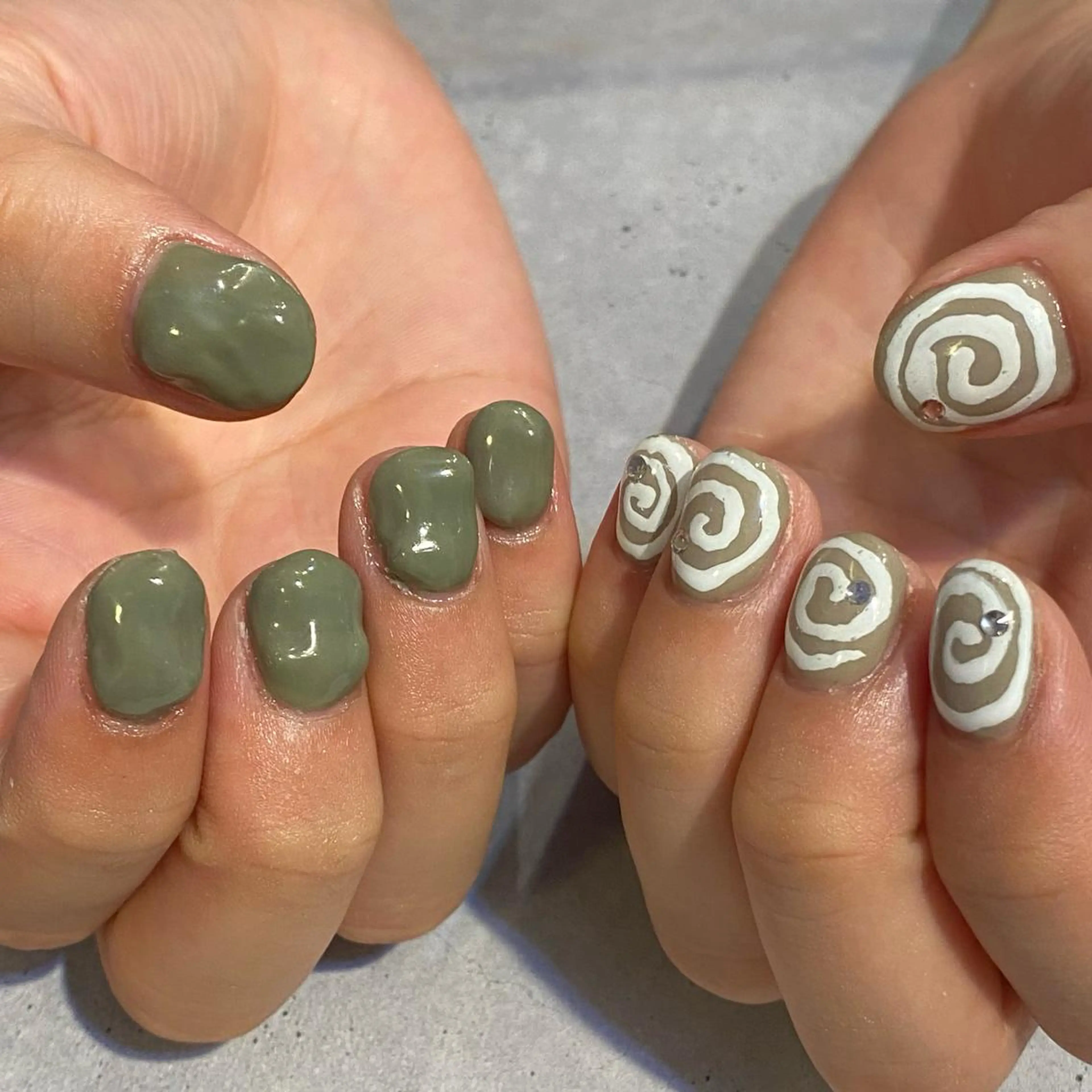 ネイル ハンドネイル フットネイル ゆびノさき茨木店 ニュアンス/アートのネイルデザイン