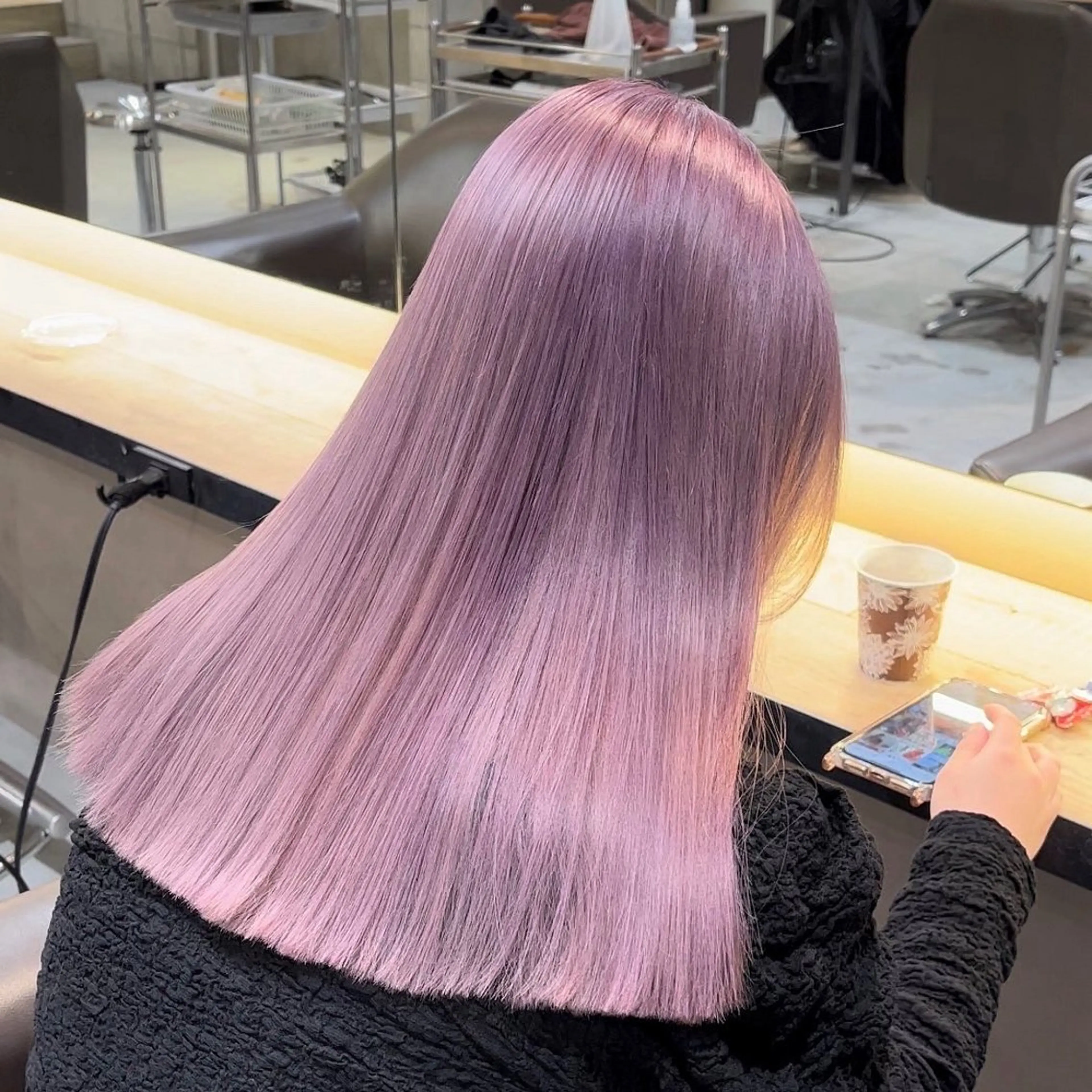 セミロング カラー ヘアアレンジ メンズ カット ヘアカラー トリートメント ハイトーン、暗髪特化 ♡shoka♡のヘアスタイル