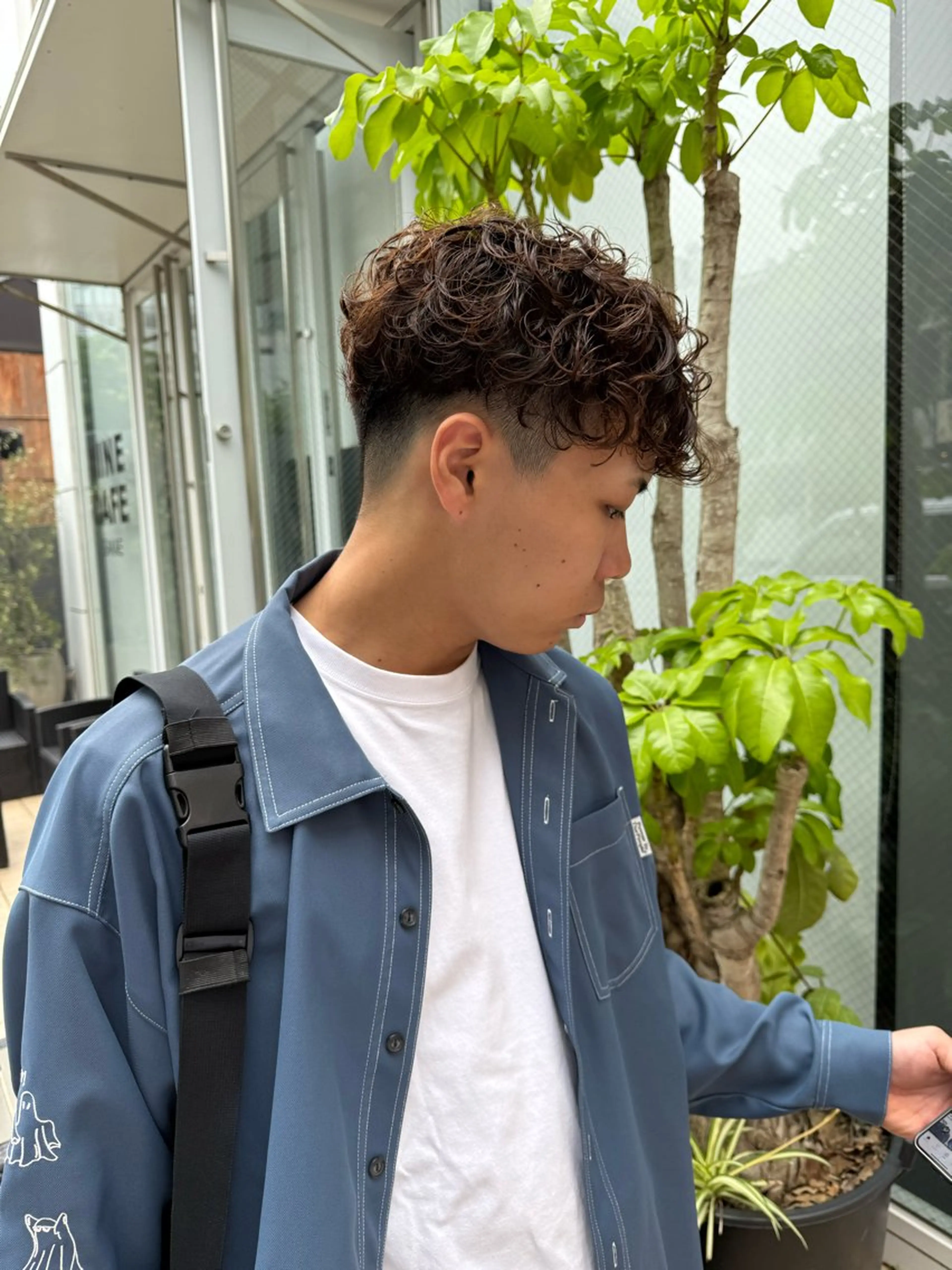 パーマ メンズ スペインカール 近藤 滉記のヘアスタイル