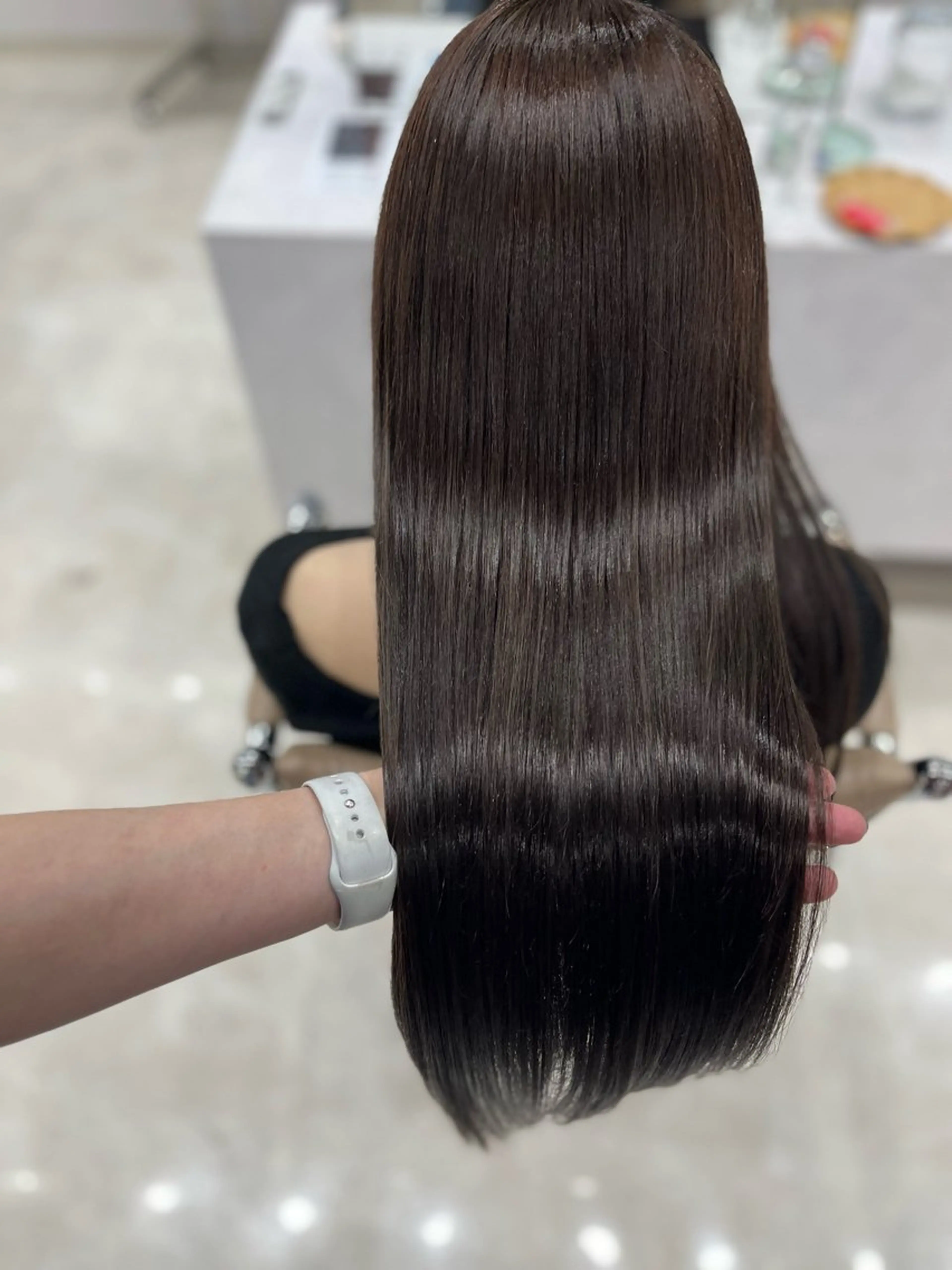 ロング カラー ブラウンカラー カット ヘアカラー トリートメント 🫧ぷる艶カラー🫧 Yuubi🦩のヘアスタイル