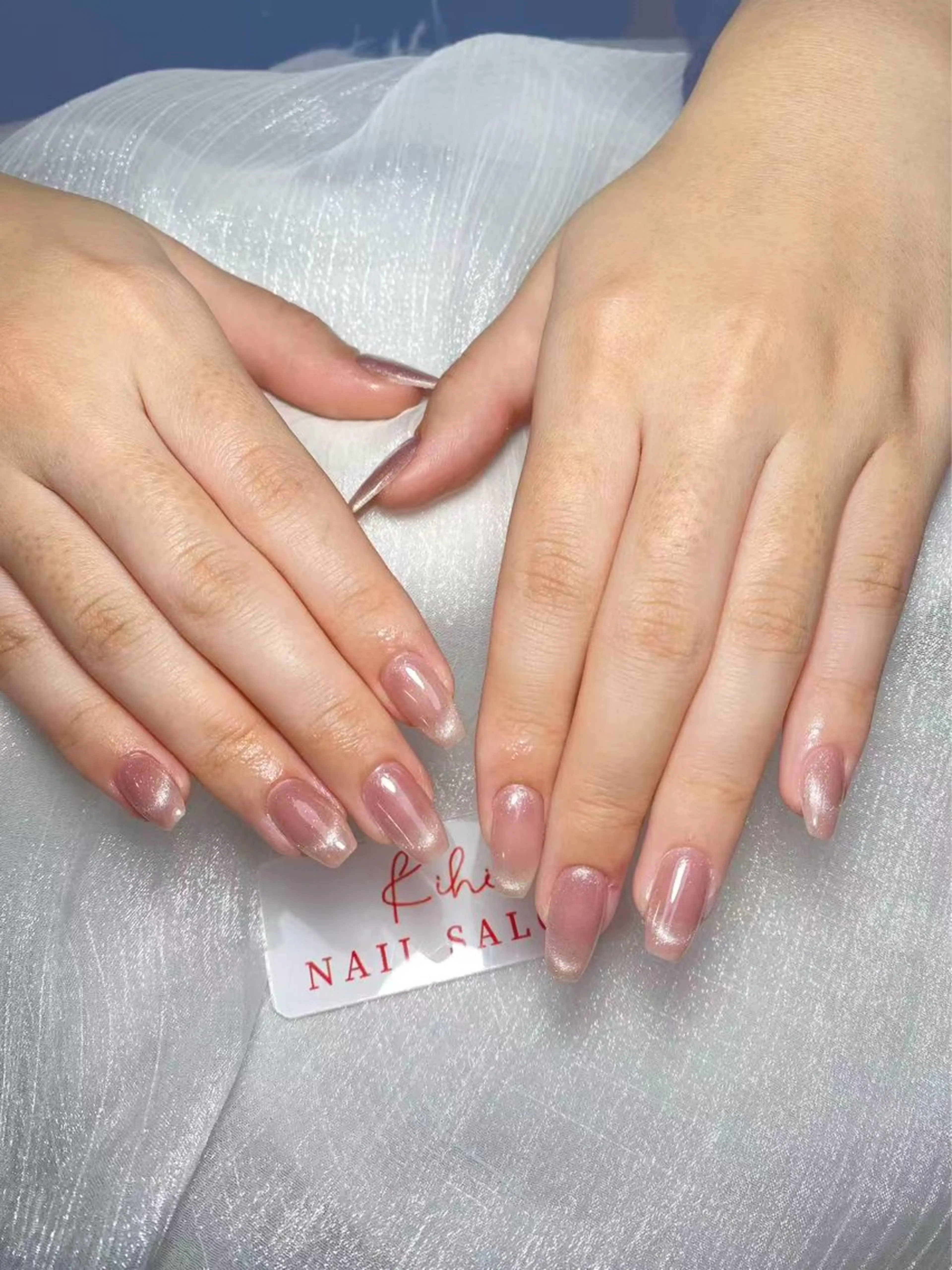 ネイル ハンドネイル ユリ🎀長さだし/ パラジェル/持ち込みのネイルデザイン