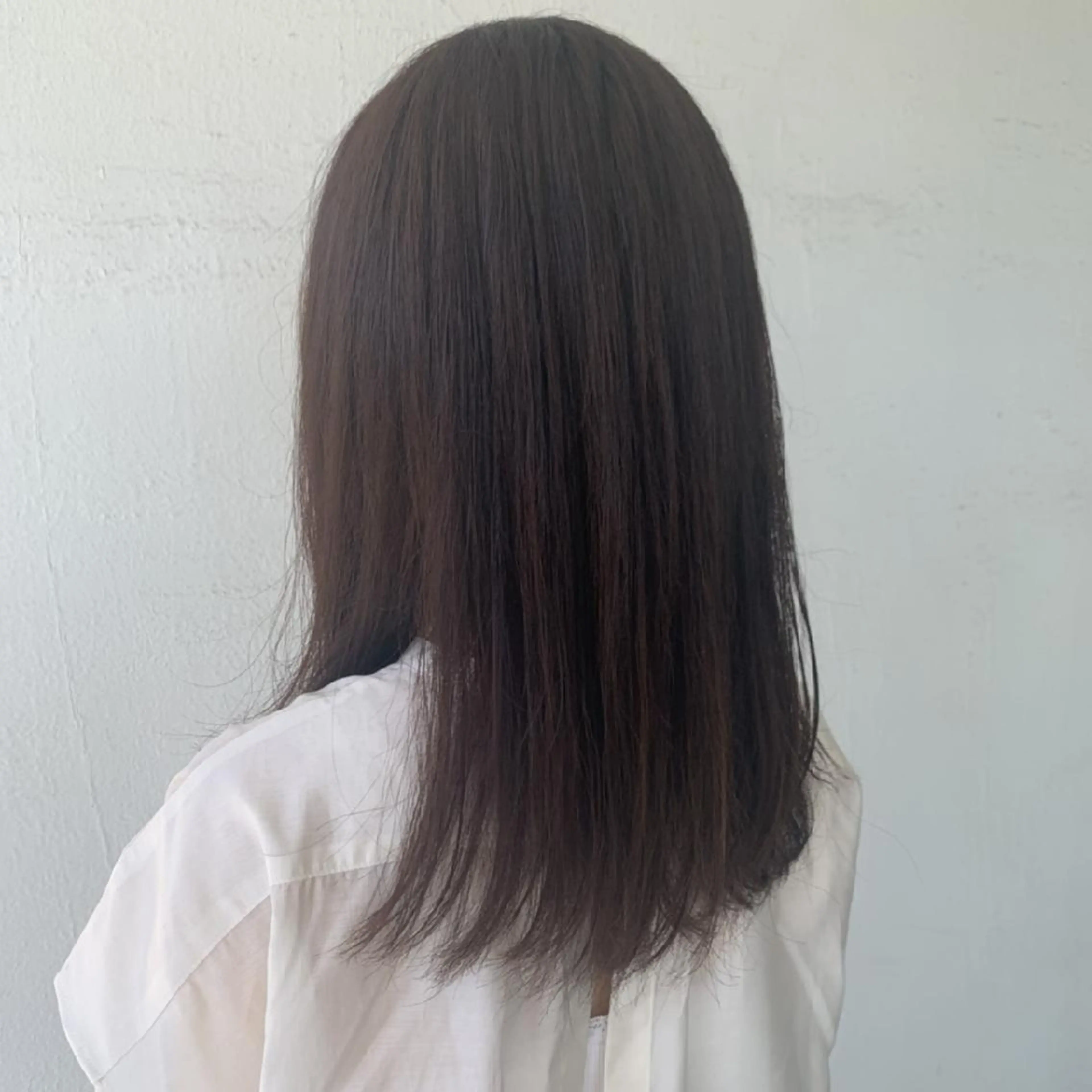 セミロング 浜田りほ Luxbe 博多バスターミナルのヘアスタイル