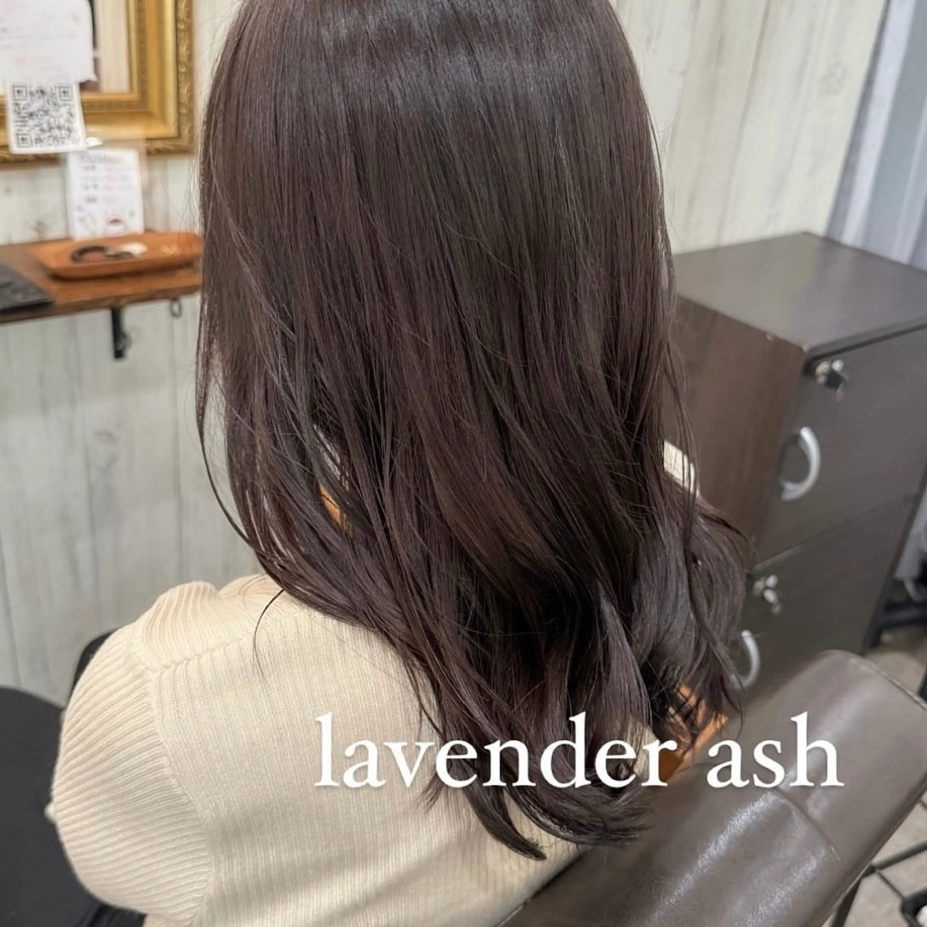セミロング カラー アッシュ ラベンダーカラー ラベンダーアッシュ 3日空きあり 🌟misatoのヘアスタイル
