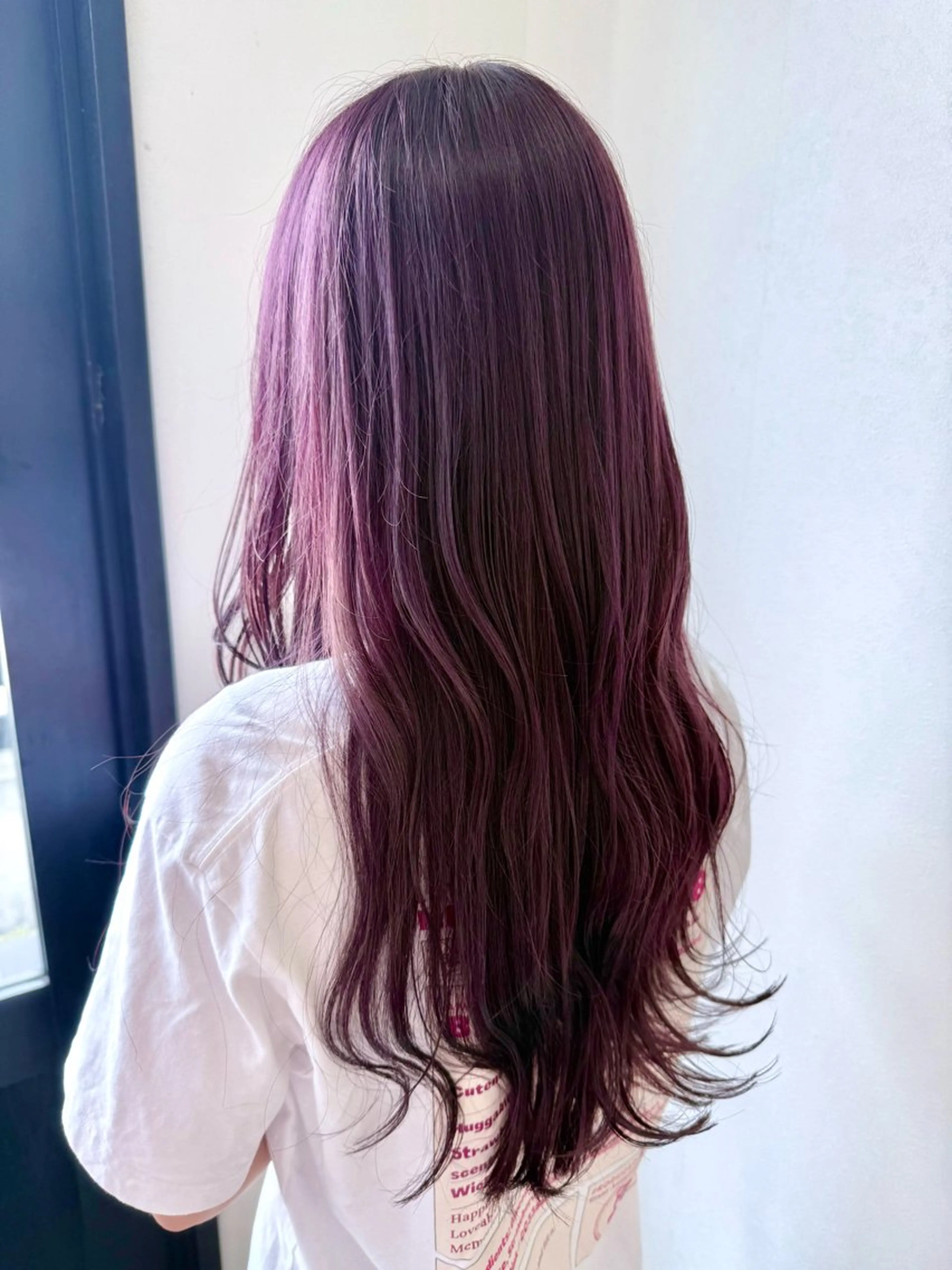 カラー ラベンダーカラー 齊藤 美有のヘアスタイル