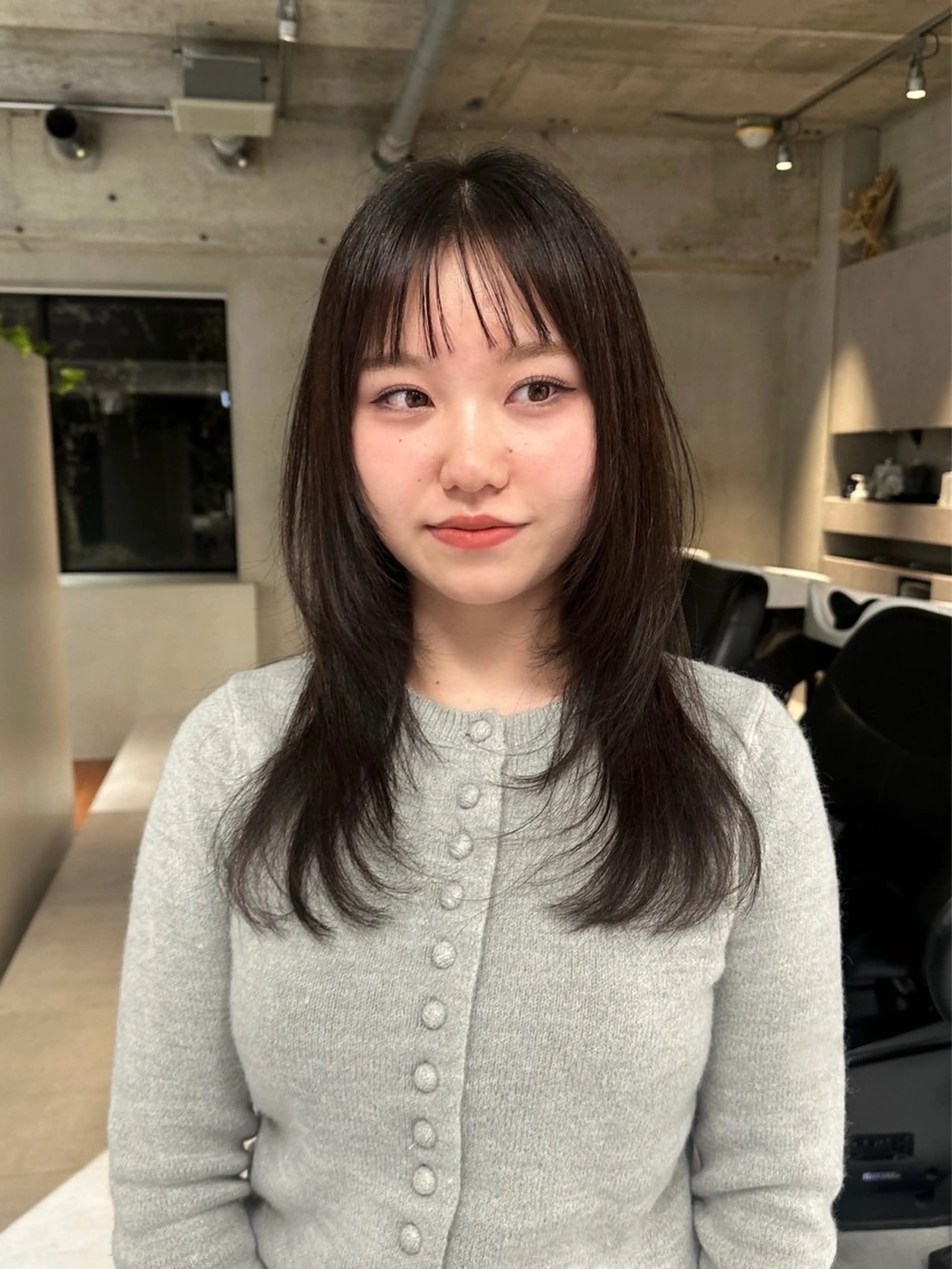 ロング 顔まわりレイヤー 顔周りカット レイヤーカット ボブ/似合わせ レイヤーcocomoのヘアスタイル