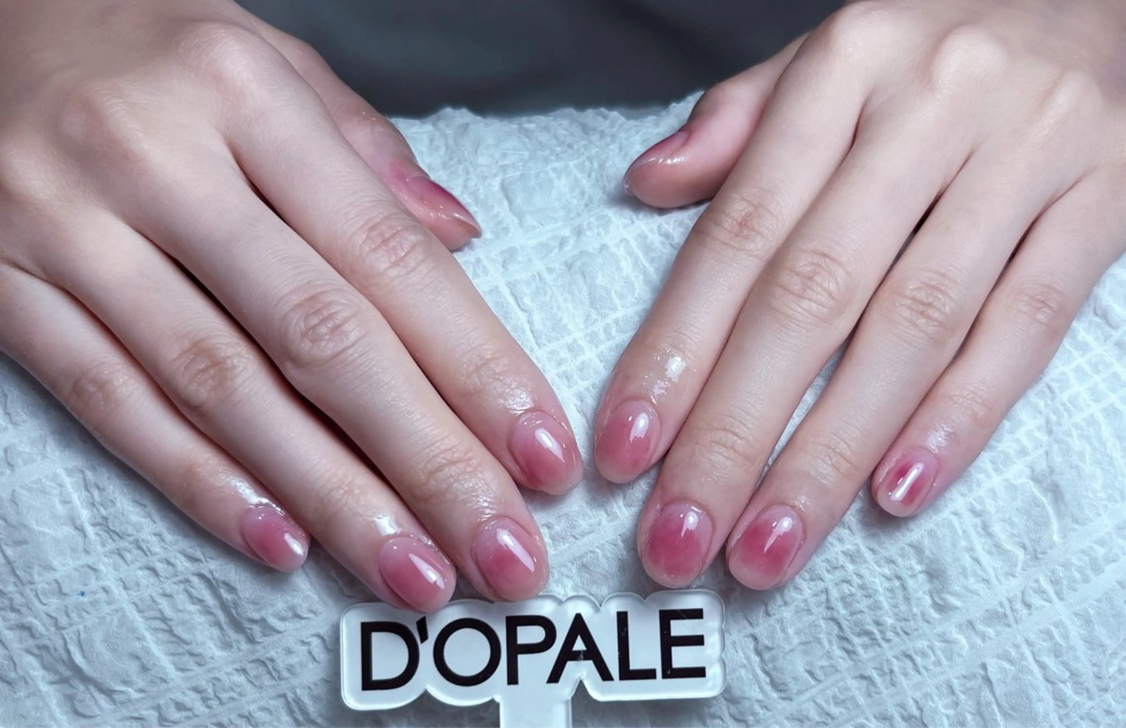 自爪ワンホンネイル💅チークネイルの写真