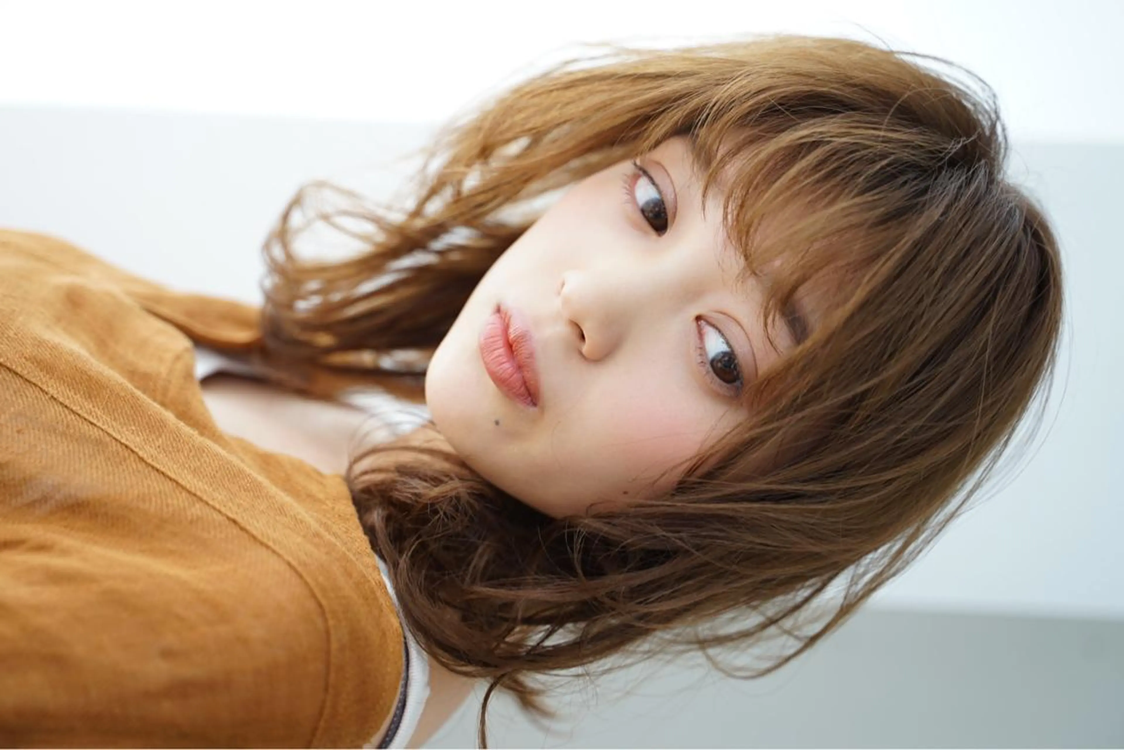 セミロング カラー パーマ ヘアアレンジ 暖色ボブ 🍊rikakoのヘアスタイル