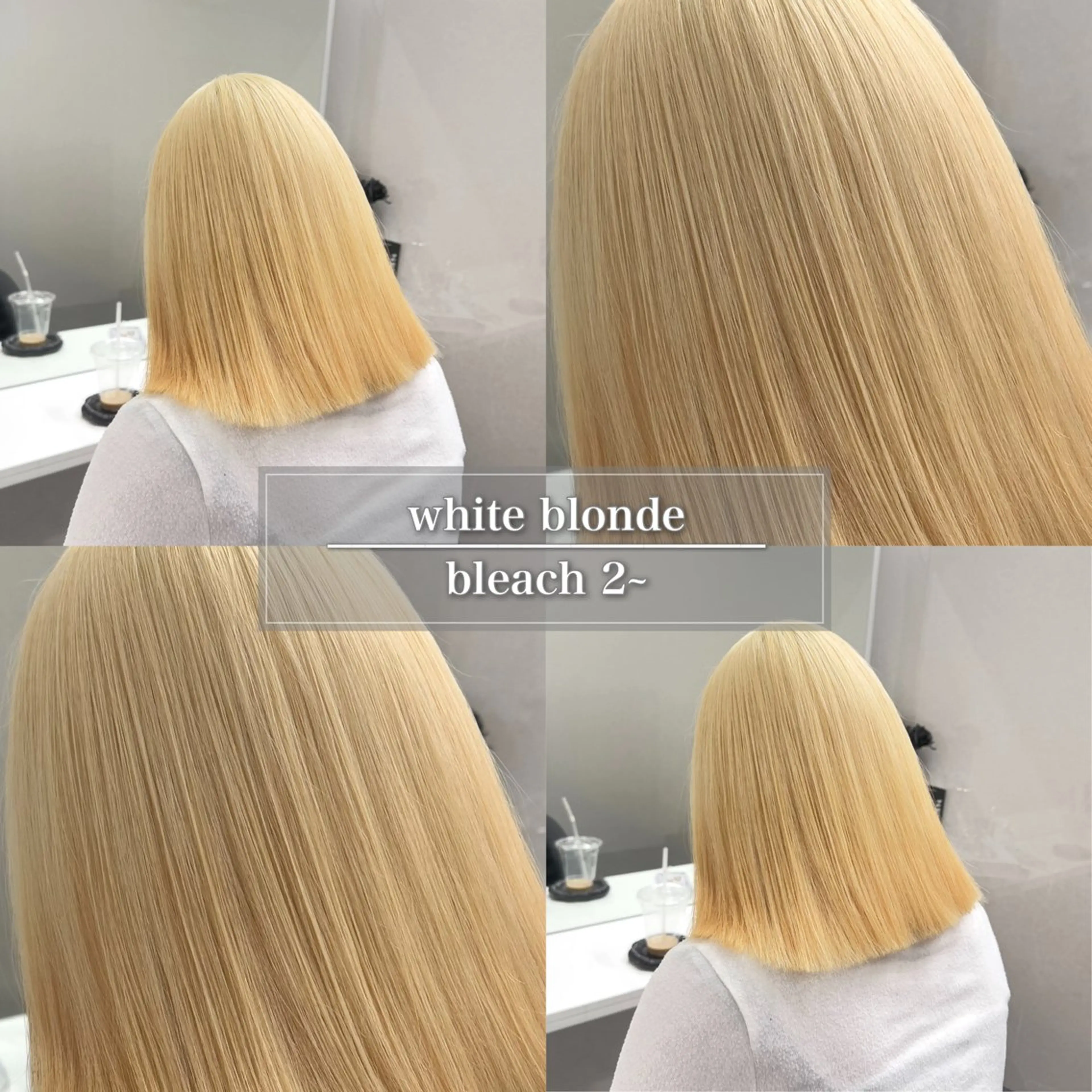 セミロング カラー ベージュカラー ブリーチ ブロンド デザインカラー グレージュ ヘアカラー トリートメント ケアブリーチ/ 髪質改善/上質艶髪のヘアスタイル