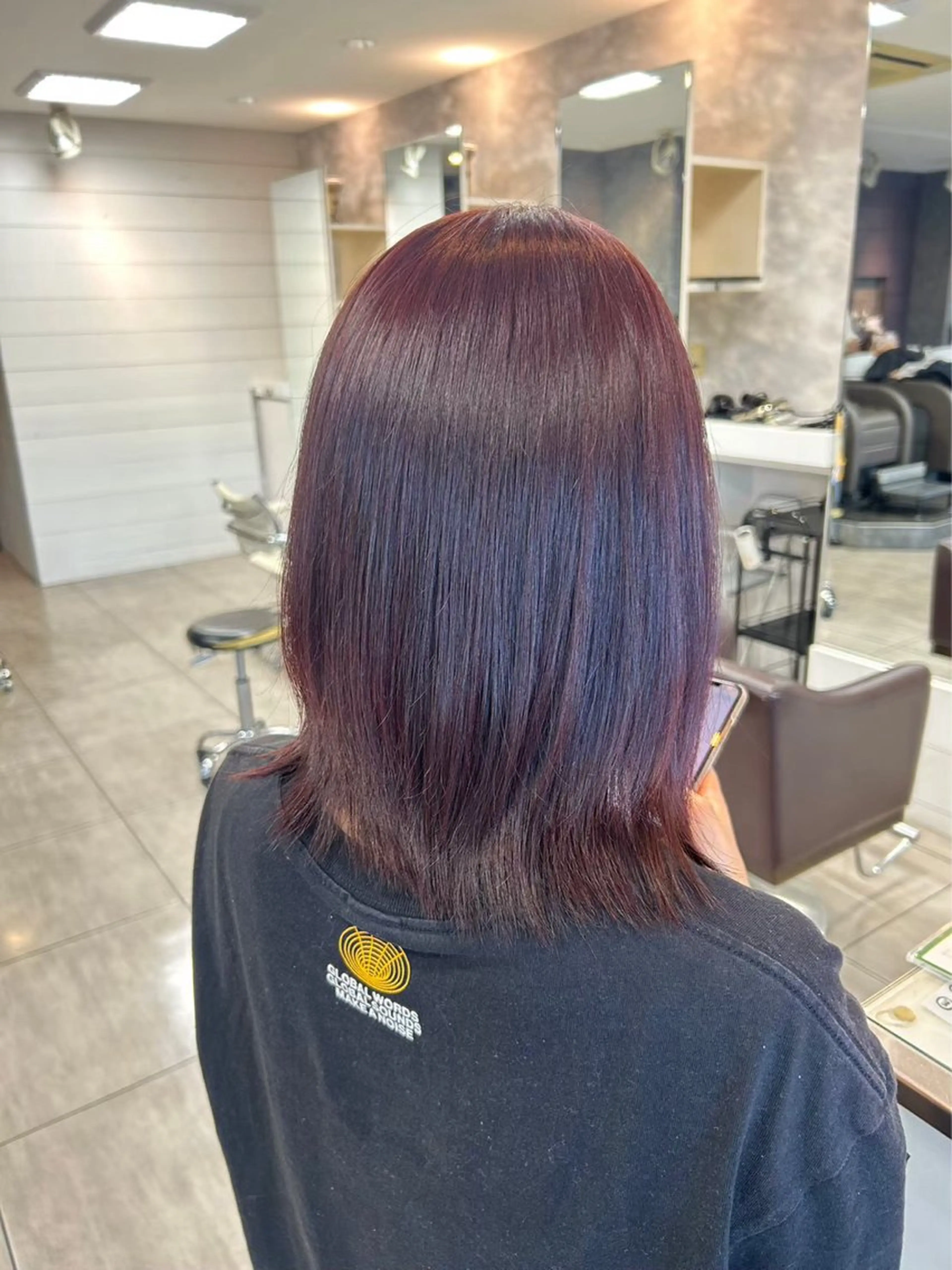 ミディアム 縮毛矯正✖髪質改善 仁木伸明のヘアスタイル