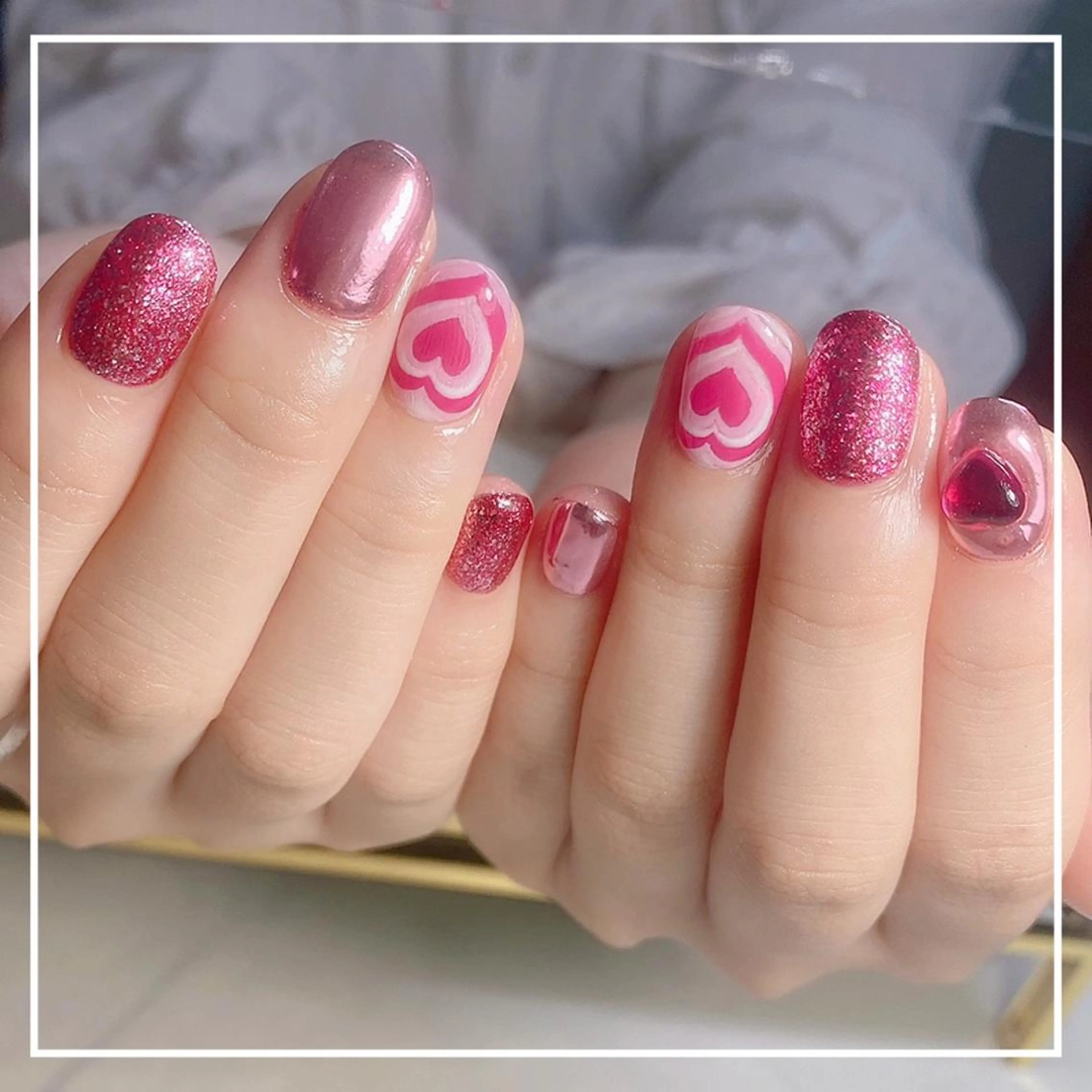 ネイル アートネイル 韓国ネイル RiLion💗 Risa🦋💜のネイルデザイン