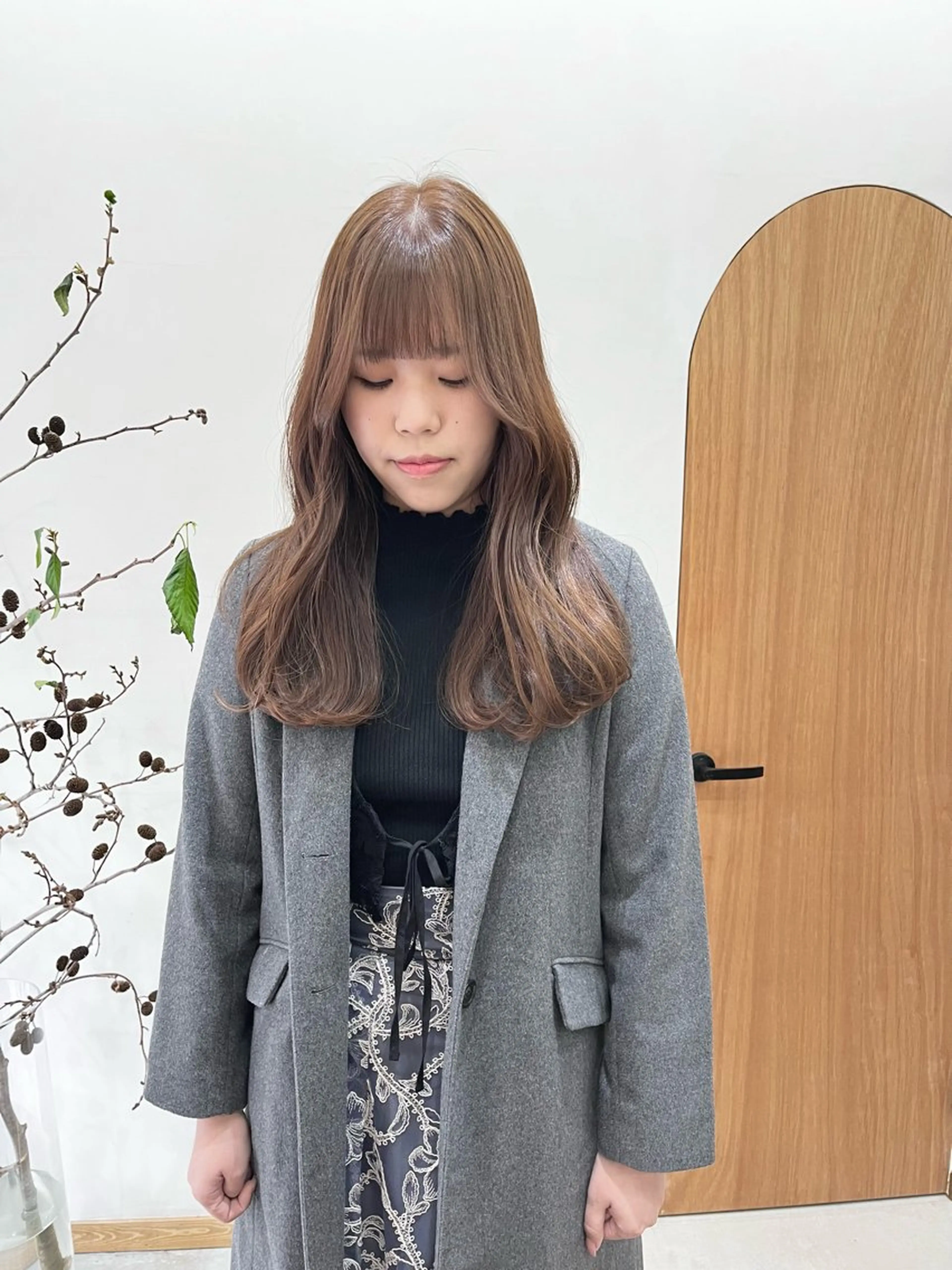 ロング カラー ヘアアレンジ ブリーチ ダブルカラー ブリーチなしカラー ena/ブリーチなし 透明感・レイヤー🎀のヘアスタイル