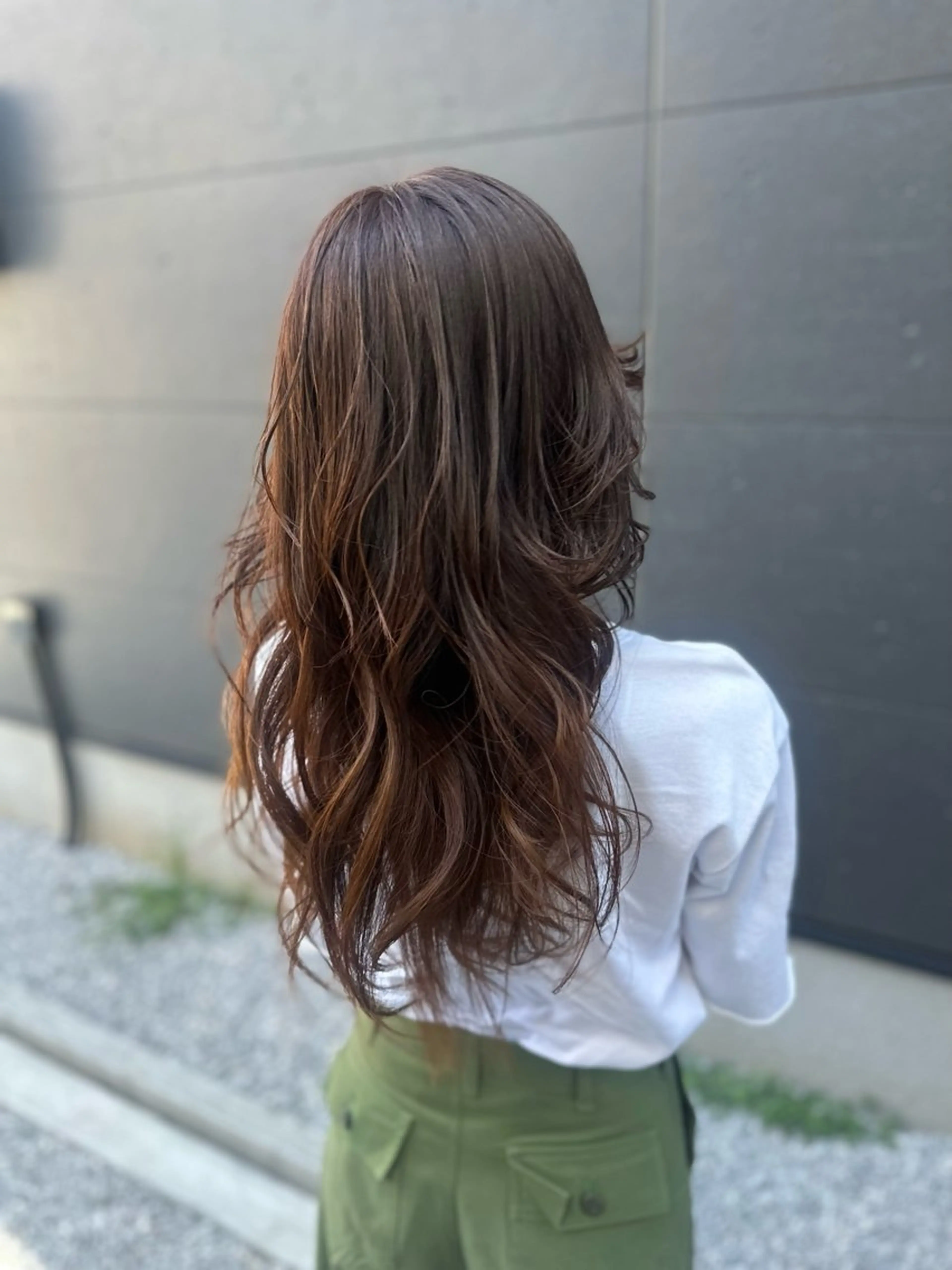 ロング カラー ロング カット ヘアカラー トリートメント K Harukaのヘアスタイル